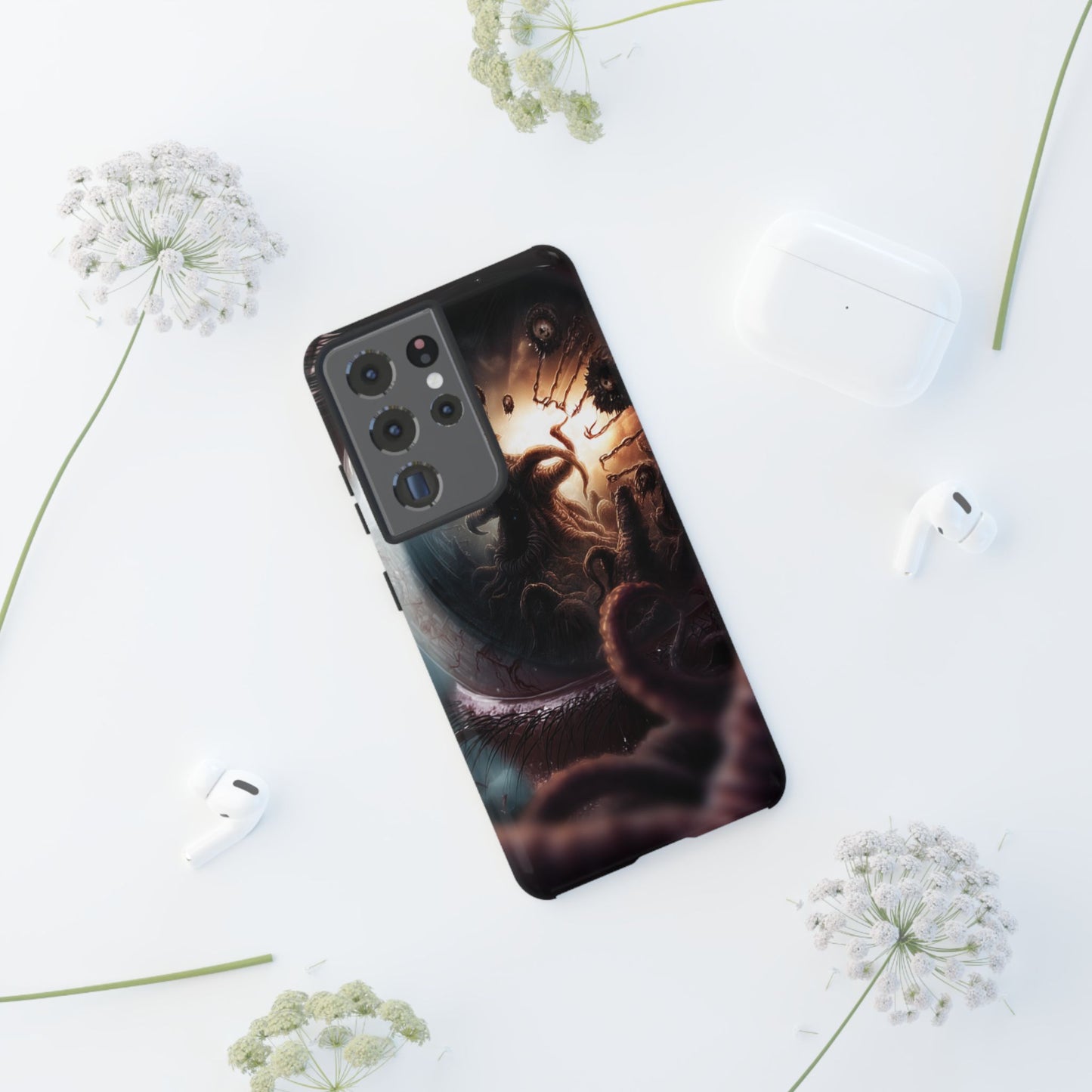 Phone Case: Cosmic Horror Design, Tough Phone Case, Unique Tech Accessory, Gifts for Sci-Fi Lovers, Halloween Decor