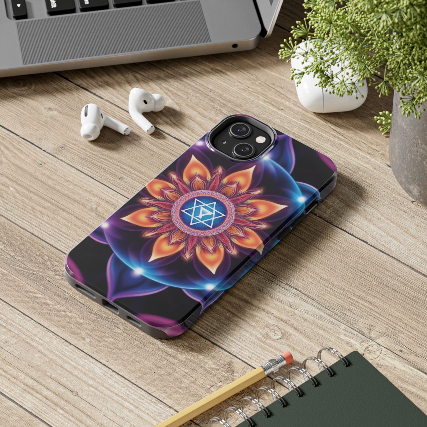 Bohemian Mandala Tough Phone Case | Vibrant Art Design, Protective Cover, Gift for Her, Spiritual Decor, Trendy Phone Accessory