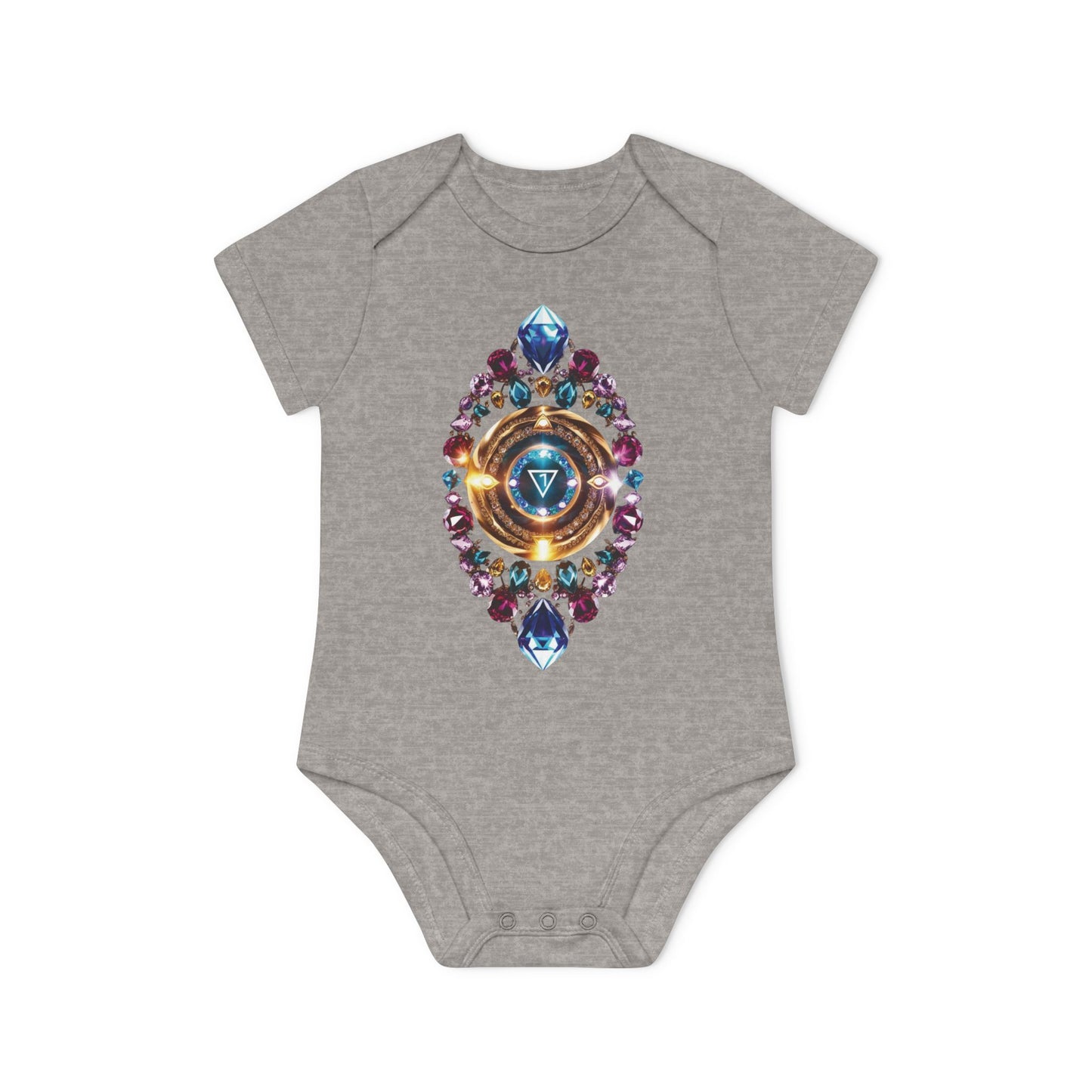 Mystic Chakra Bodysuit, Baby Organic Romper, Newborn Outfit Gift, Spiritual Infant Clothes, Gender Neutral Baby Shower Present
