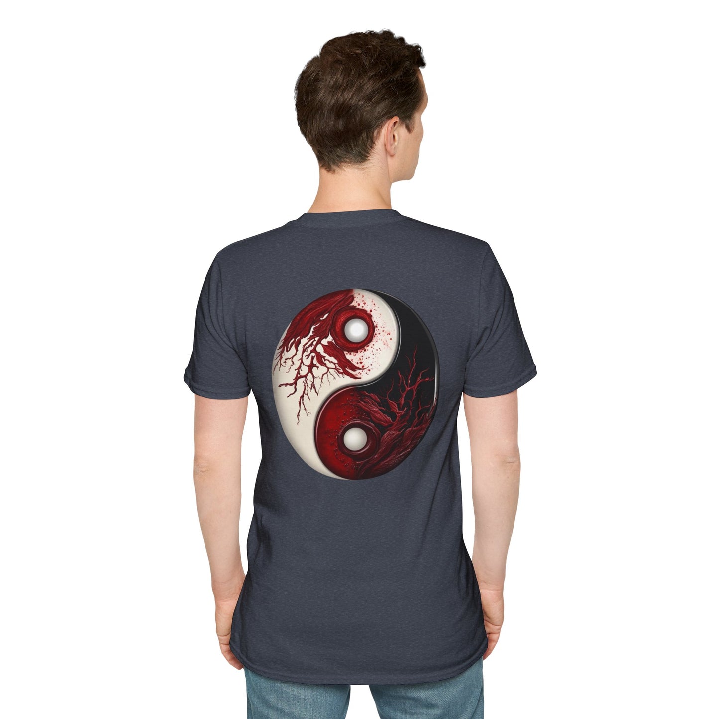 Blood Yin & Yang Unisex Softstyle T-Shirt, Gothic Tee, Dark Grunge Shirt, Alternative Clothing, Emo Top