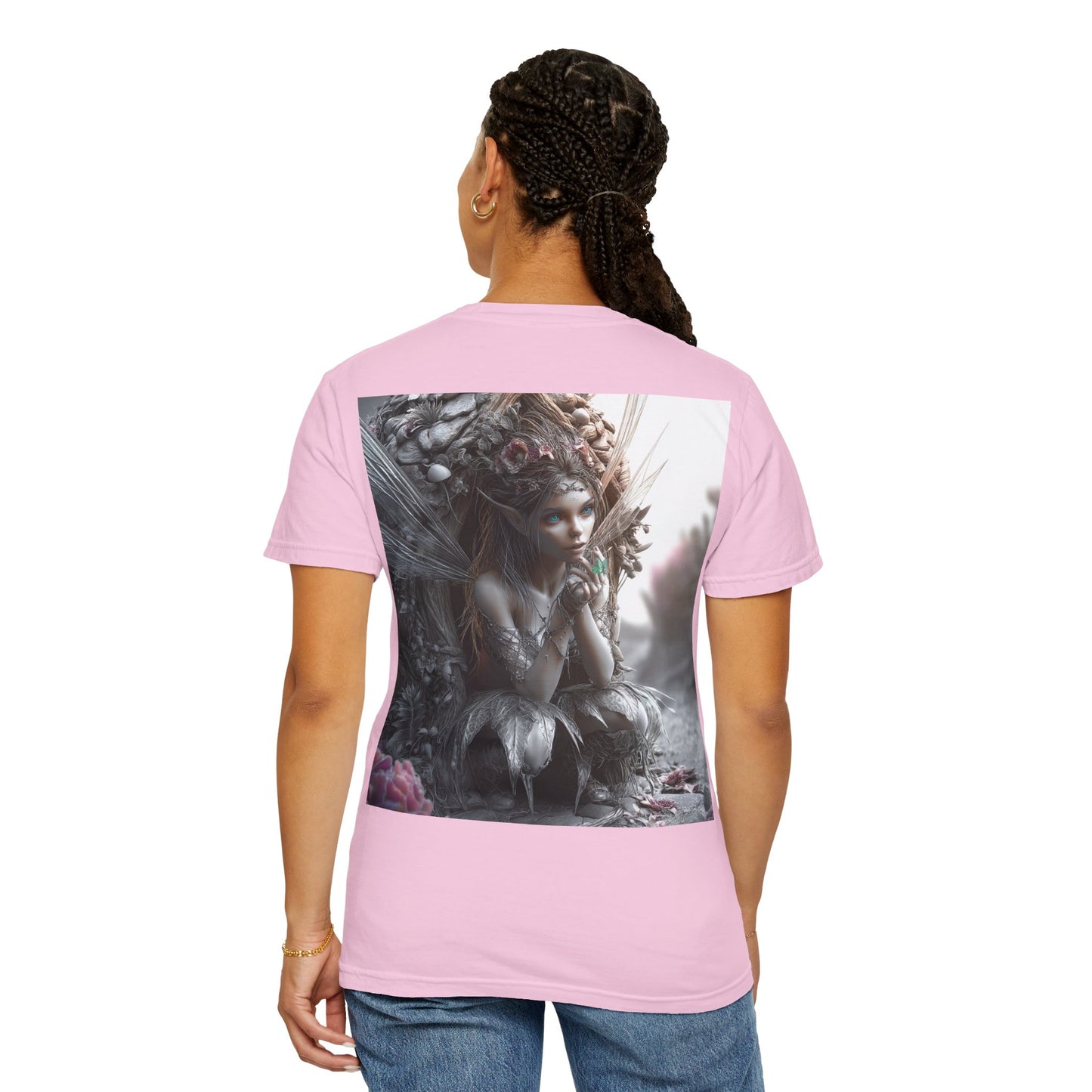Whimsical Fairy T-shirt, Enchanted Garden Art Tee, Fairy Lover Gift, Unique Fantasy Apparel, Magical Nature Tee