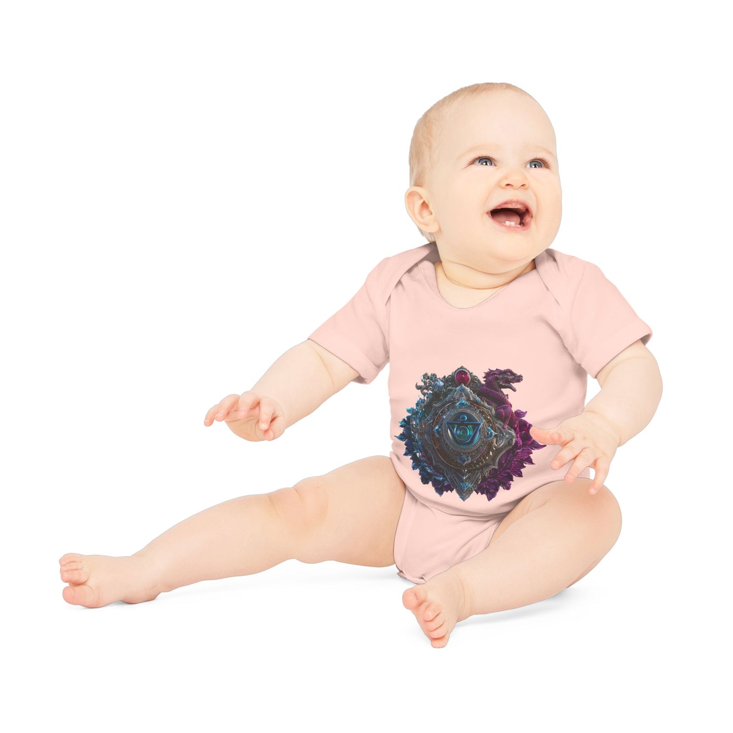 Mystical Baby Bodysuit, Organic Cotton Infant Romper, Spiritual Baby Shower Gift, Unique Newborn Outfit, Chakra Baby Clothing, Eco-Friendly