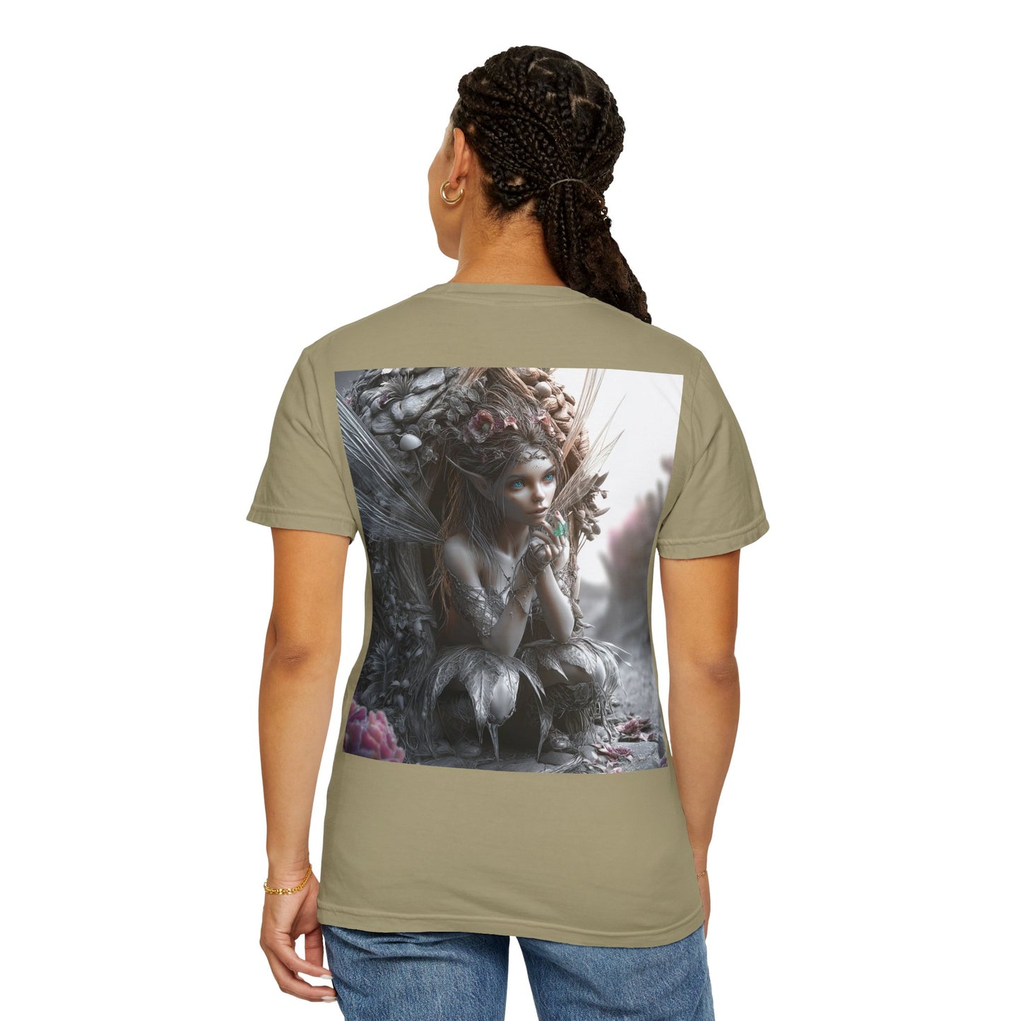 Whimsical Fairy T-shirt, Enchanted Garden Art Tee, Fairy Lover Gift, Unique Fantasy Apparel, Magical Nature Tee