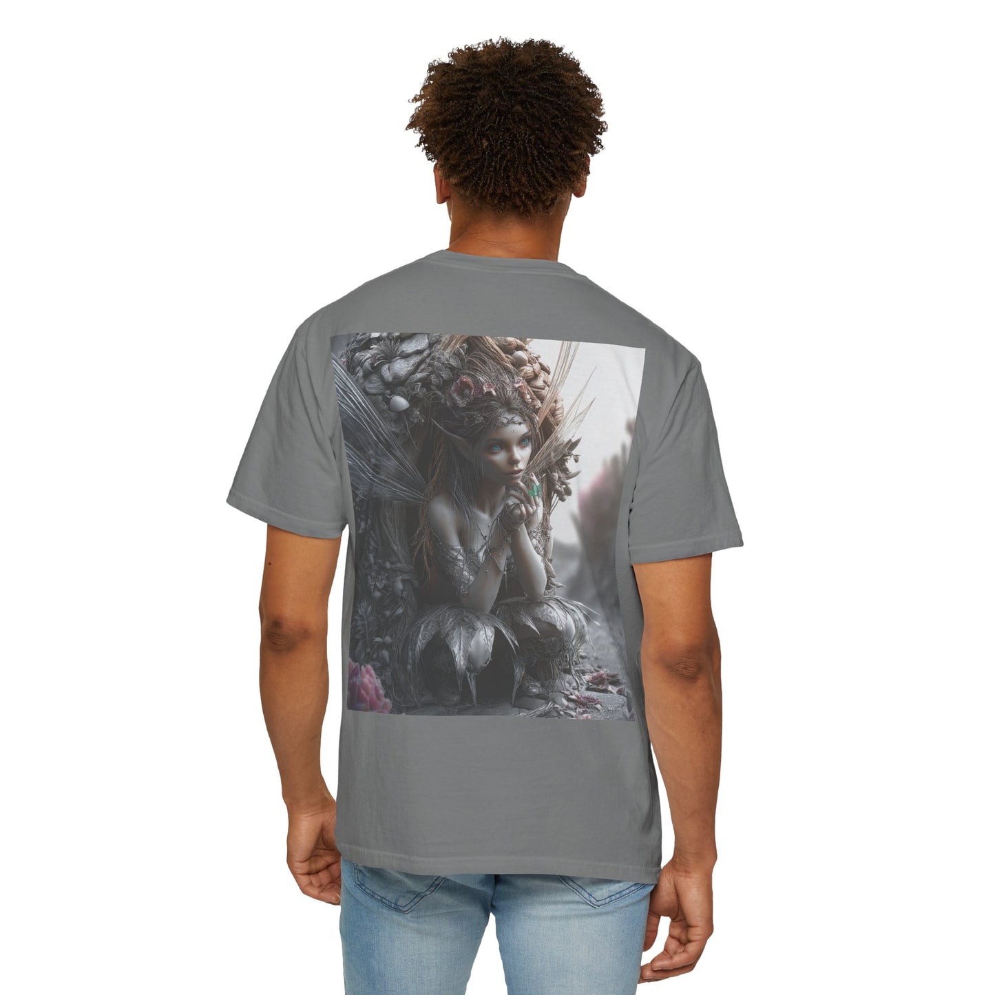 Whimsical Fairy T-shirt, Enchanted Garden Art Tee, Fairy Lover Gift, Unique Fantasy Apparel, Magical Nature Tee