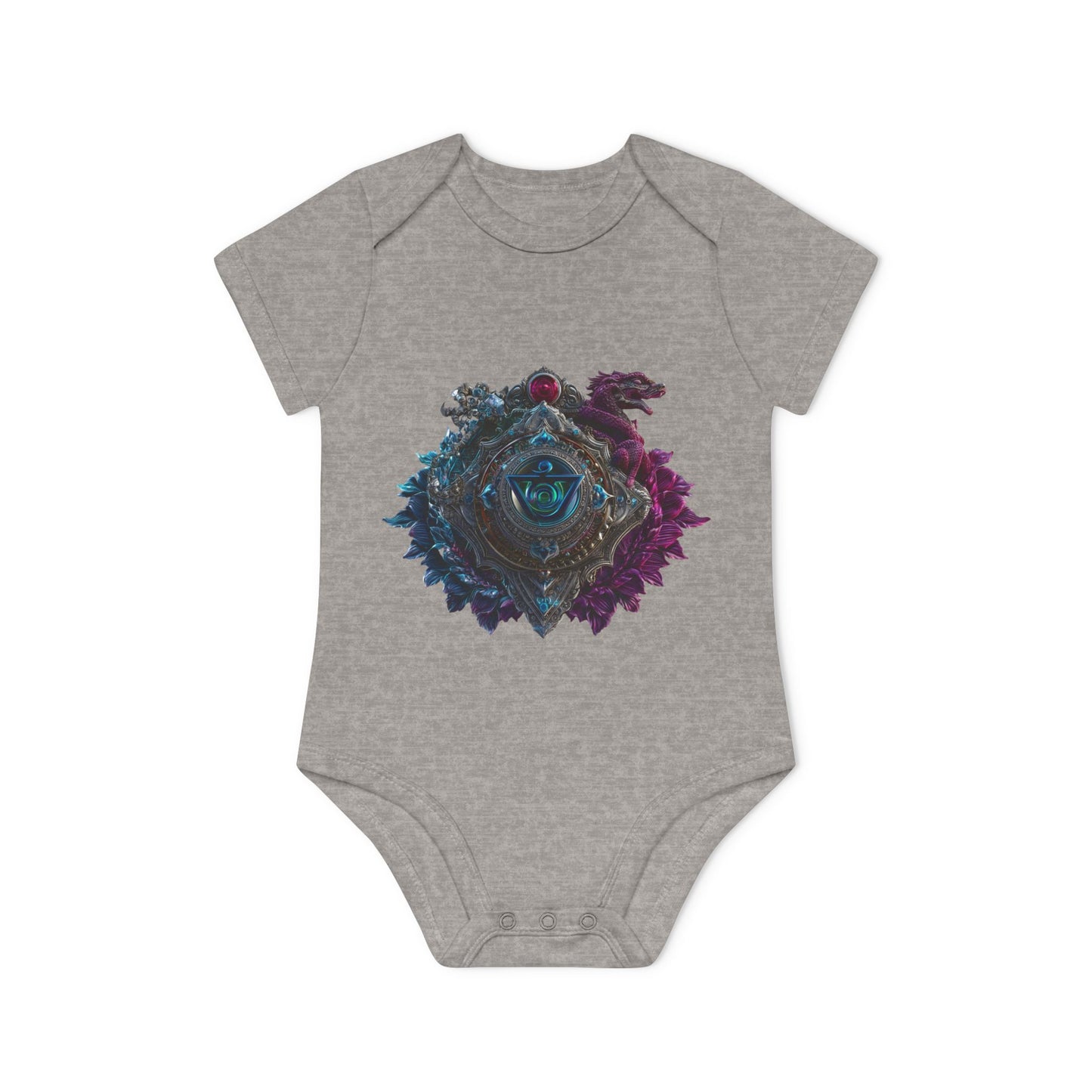 Mystical Baby Bodysuit, Organic Cotton Infant Romper, Spiritual Baby Shower Gift, Unique Newborn Outfit, Chakra Baby Clothing, Eco-Friendly