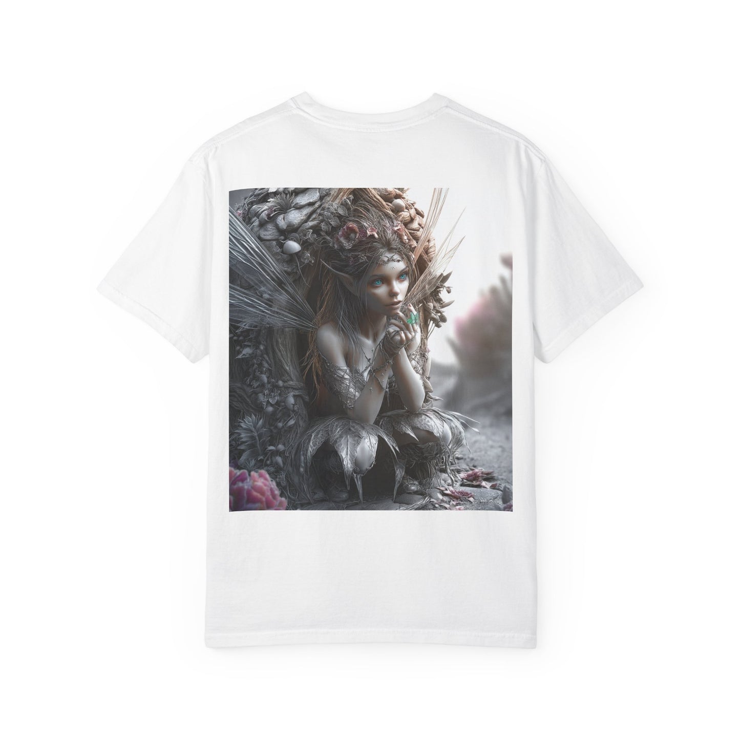 Whimsical Fairy T-shirt, Enchanted Garden Art Tee, Fairy Lover Gift, Unique Fantasy Apparel, Magical Nature Tee