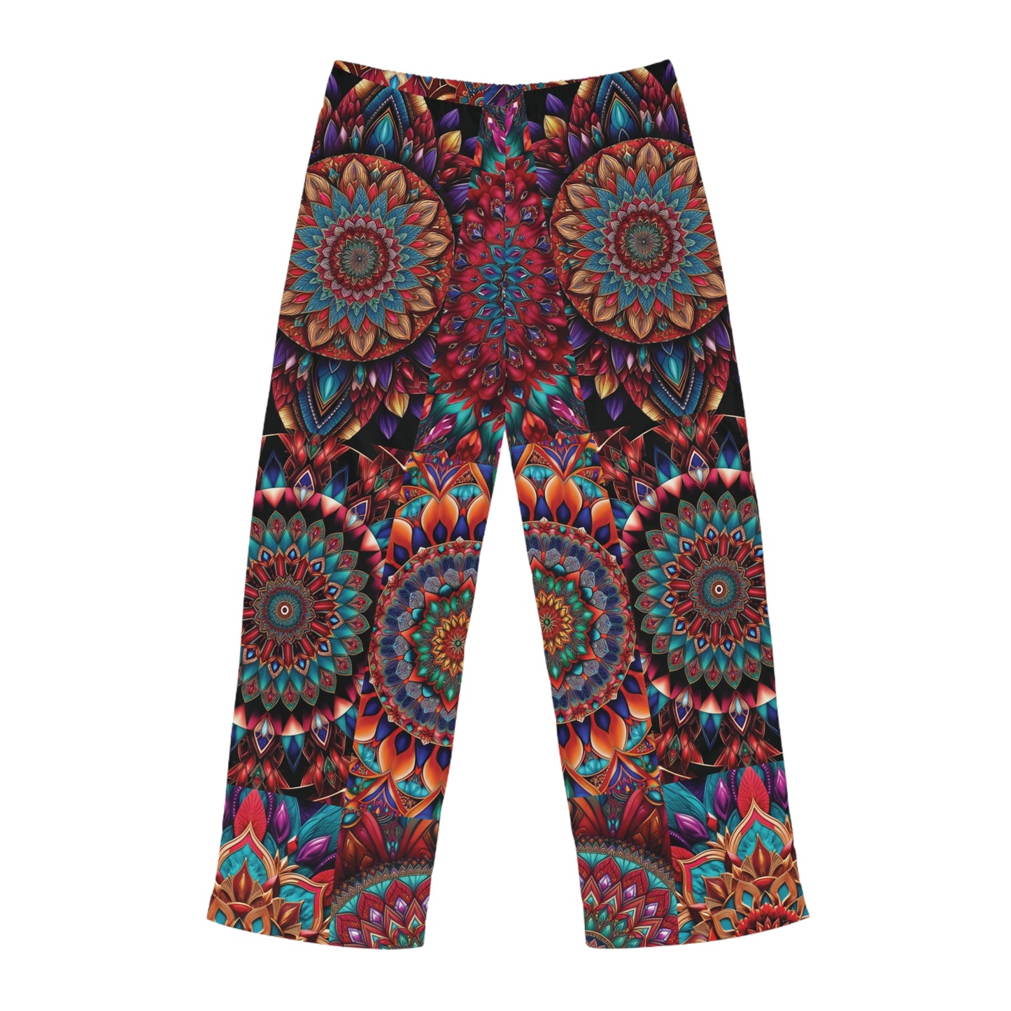 Men's Cozy Bohemian Pajama Pants, Relaxed Mandala Lounge Wear, Perfect for Sleep, Gifts for Him, Fun Home Casual Wear