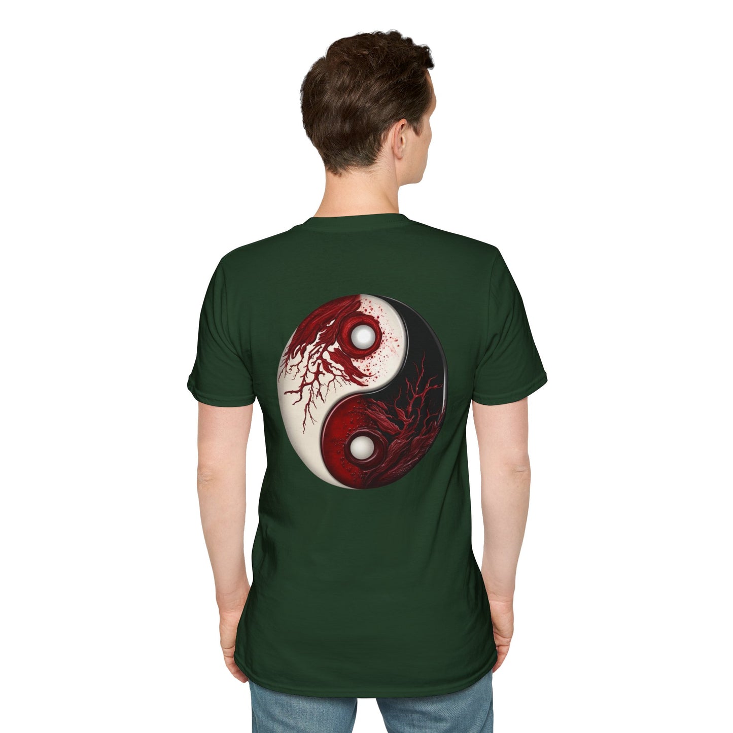 Blood Yin & Yang Unisex Softstyle T-Shirt, Gothic Tee, Dark Grunge Shirt, Alternative Clothing, Emo Top