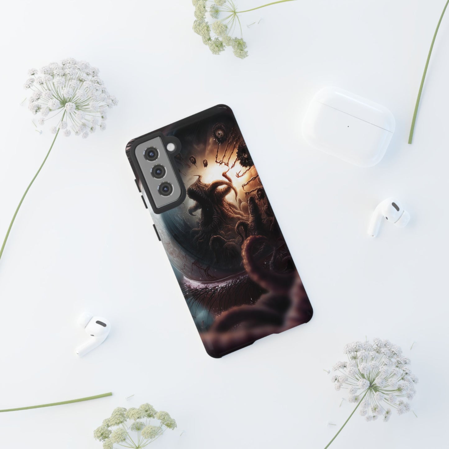 Phone Case: Cosmic Horror Design, Tough Phone Case, Unique Tech Accessory, Gifts for Sci-Fi Lovers, Halloween Decor