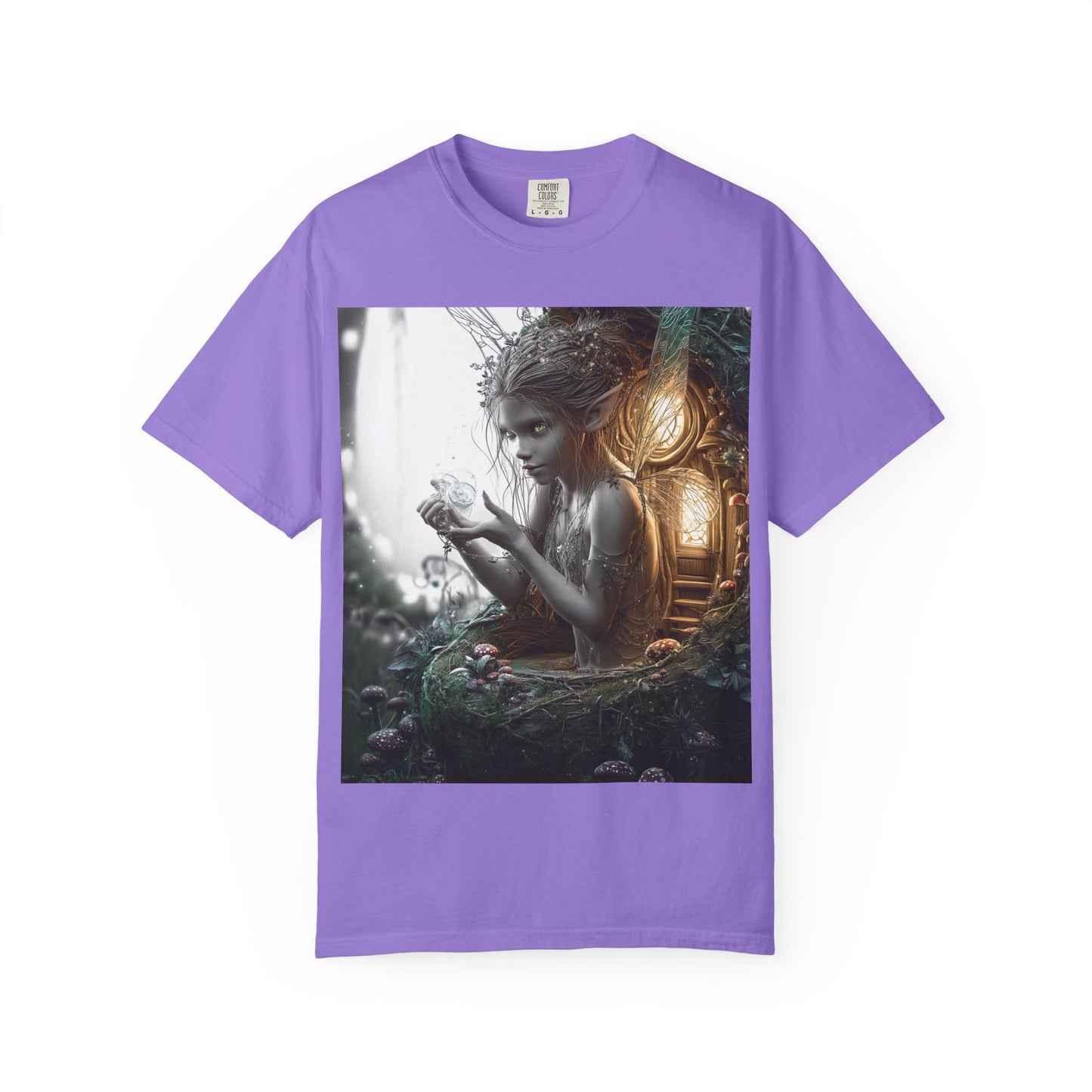 Whimsical Fairy T-shirt, Enchanted Garden Art Tee, Fairy Lover Gift, Unique Fantasy Apparel, Magical Nature Tee