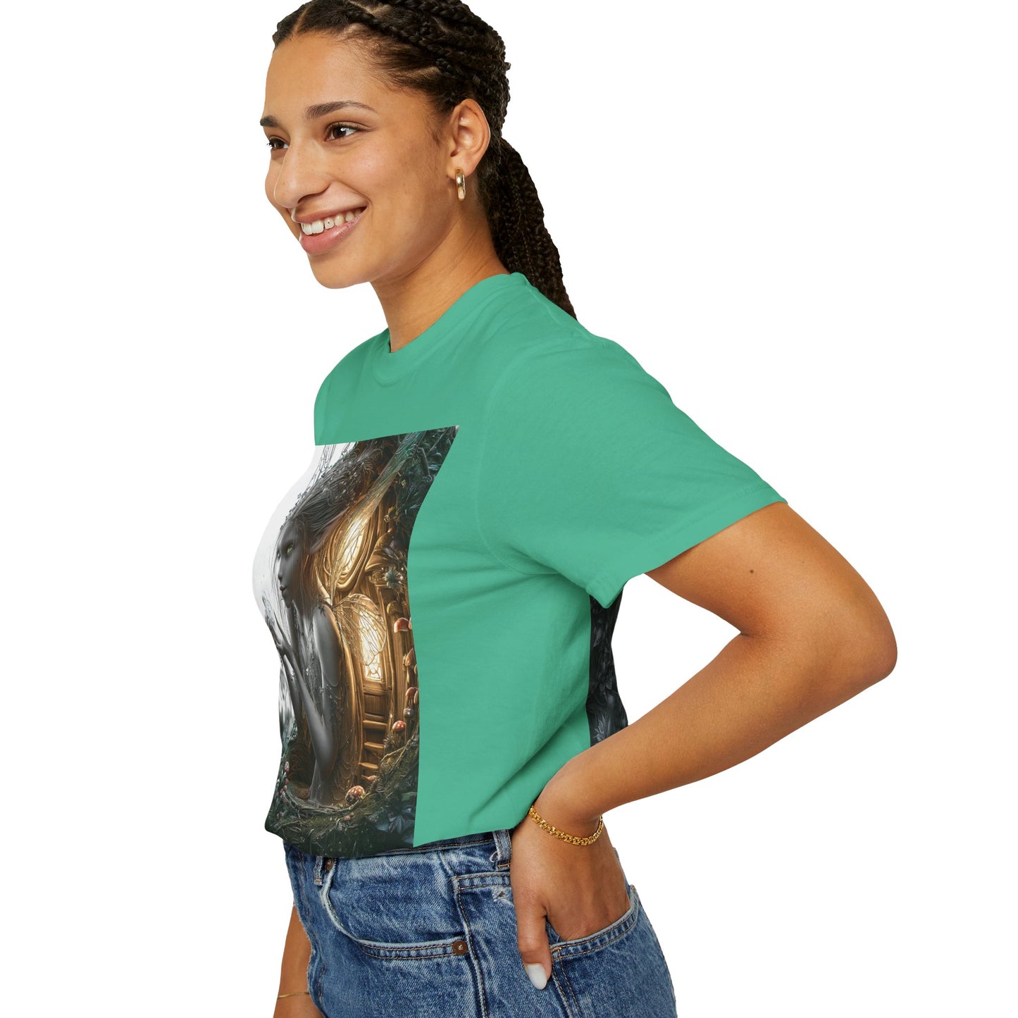 Whimsical Fairy T-shirt, Enchanted Garden Art Tee, Fairy Lover Gift, Unique Fantasy Apparel, Magical Nature Tee