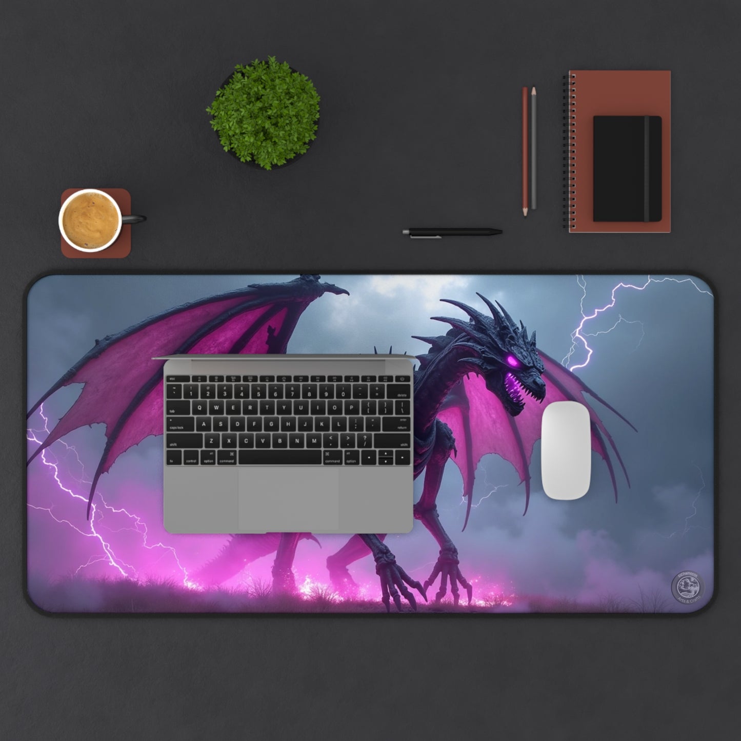 Mat - Neon Purple lighting Bone Dragon