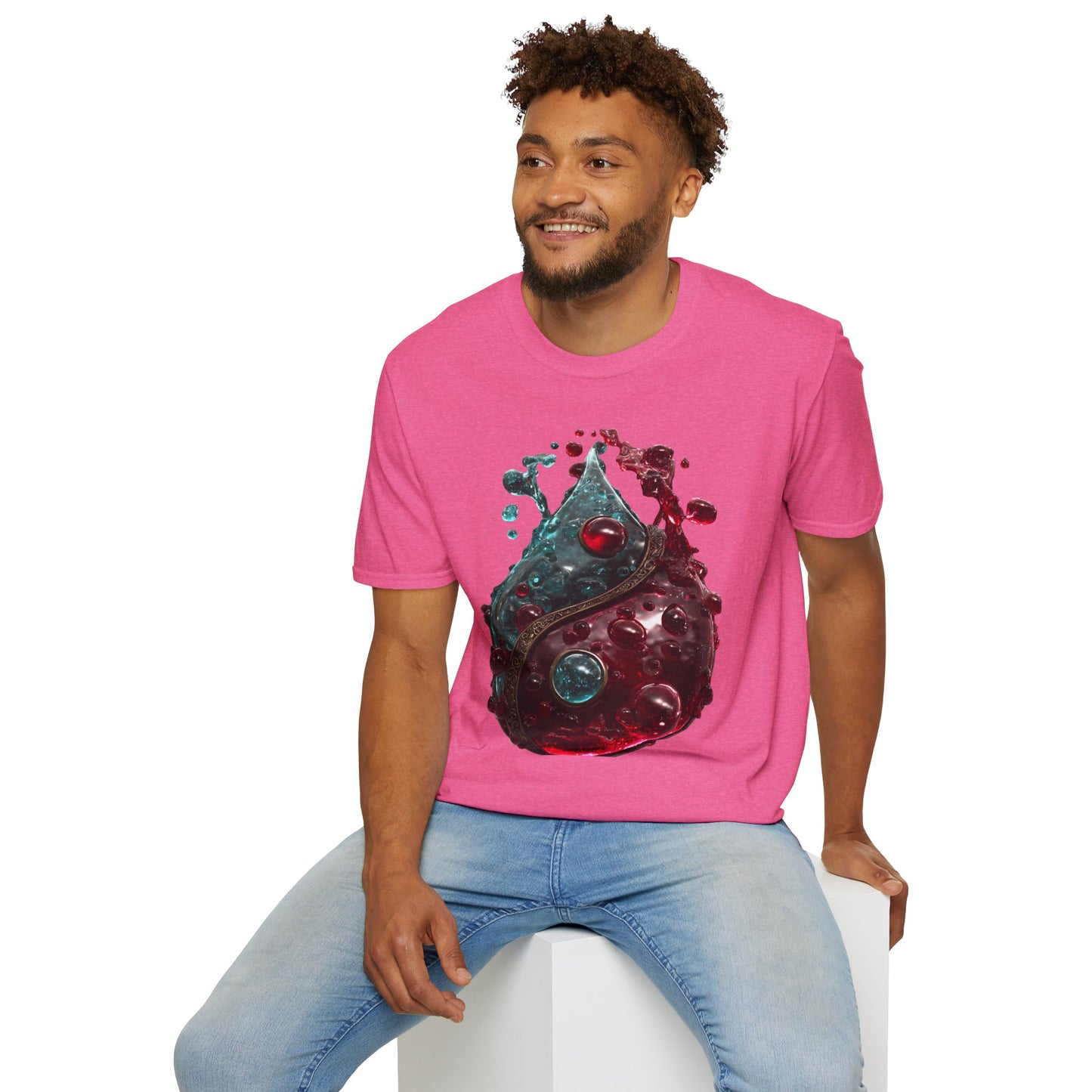 Blood Yin & Yang Unisex Softstyle T-Shirt, Gothic Tee, Dark Grunge Shirt, Alternative Clothing, Emo Top