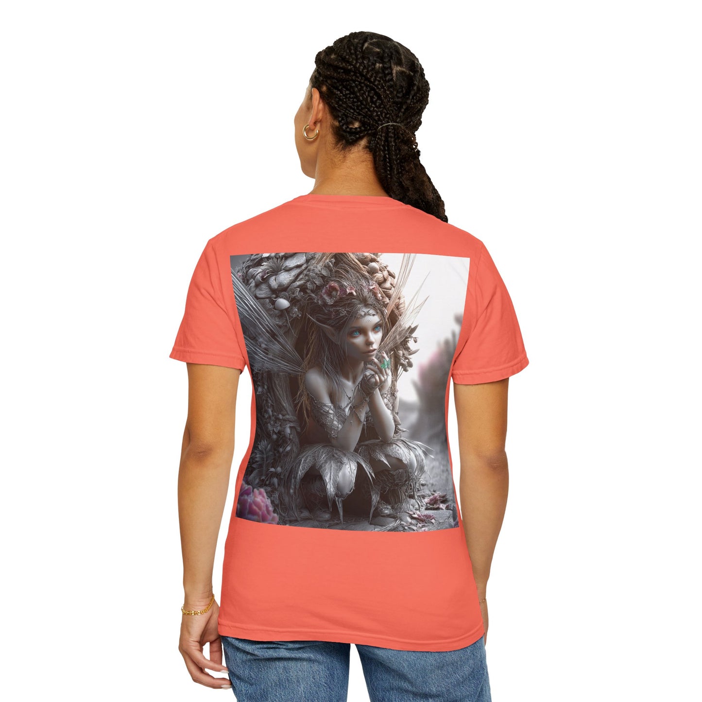 Whimsical Fairy T-shirt, Enchanted Garden Art Tee, Fairy Lover Gift, Unique Fantasy Apparel, Magical Nature Tee
