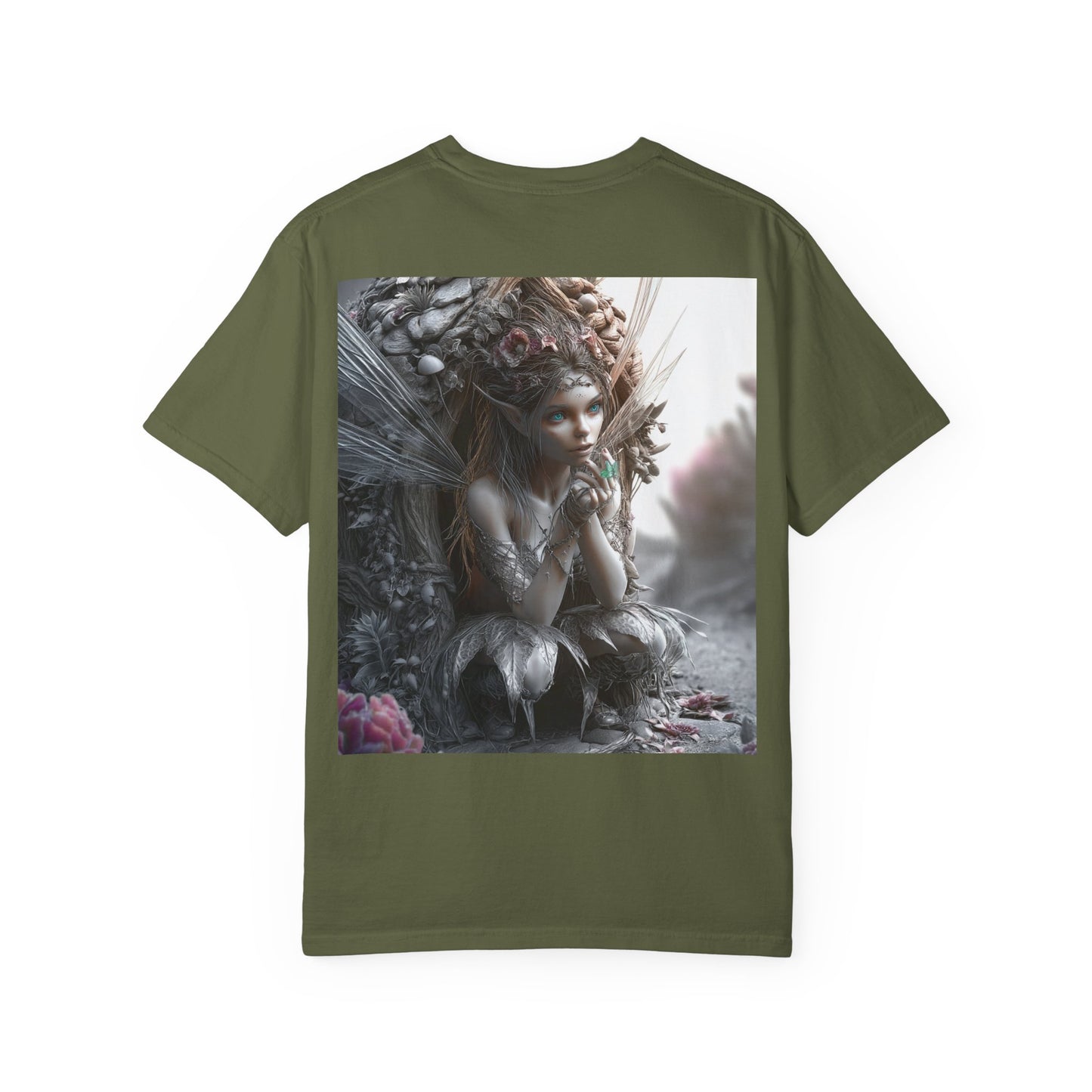 Whimsical Fairy T-shirt, Enchanted Garden Art Tee, Fairy Lover Gift, Unique Fantasy Apparel, Magical Nature Tee