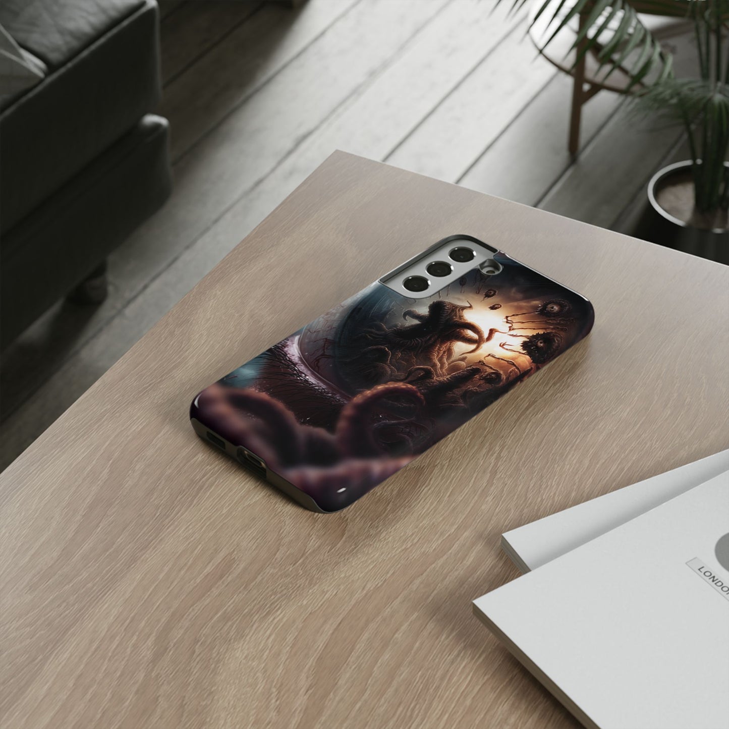 Phone Case: Cosmic Horror Design, Tough Phone Case, Unique Tech Accessory, Gifts for Sci-Fi Lovers, Halloween Decor