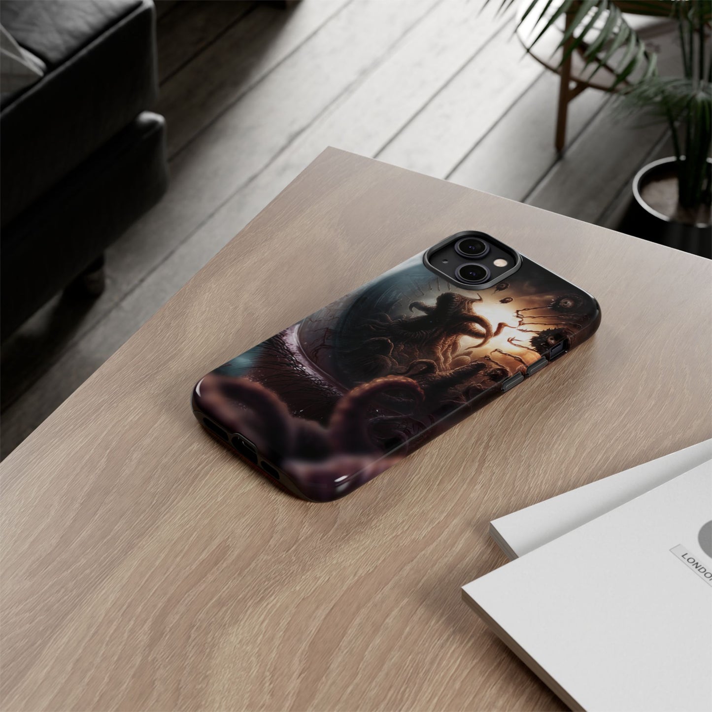 Phone Case: Cosmic Horror Design, Tough Phone Case, Unique Tech Accessory, Gifts for Sci-Fi Lovers, Halloween Decor