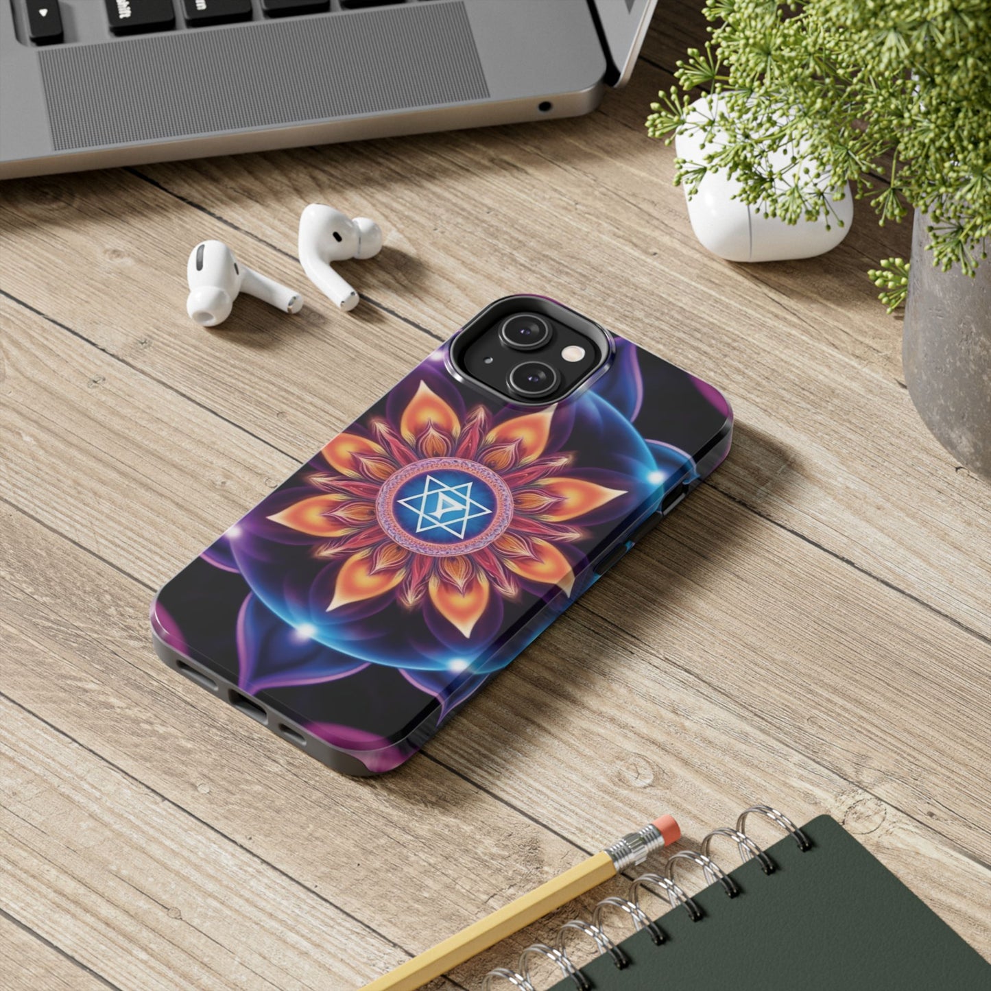 Bohemian Mandala Tough Phone Case | Vibrant Art Design, Protective Cover, Gift for Her, Spiritual Decor, Trendy Phone Accessory