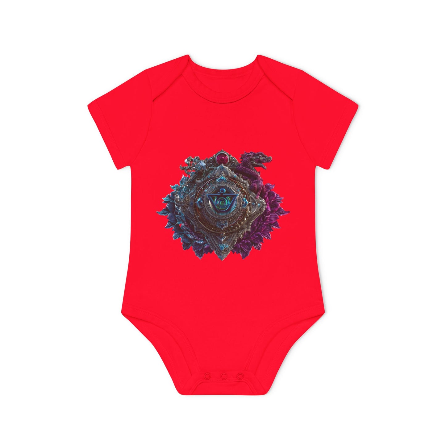 Mystical Baby Bodysuit, Organic Cotton Infant Romper, Spiritual Baby Shower Gift, Unique Newborn Outfit, Chakra Baby Clothing, Eco-Friendly