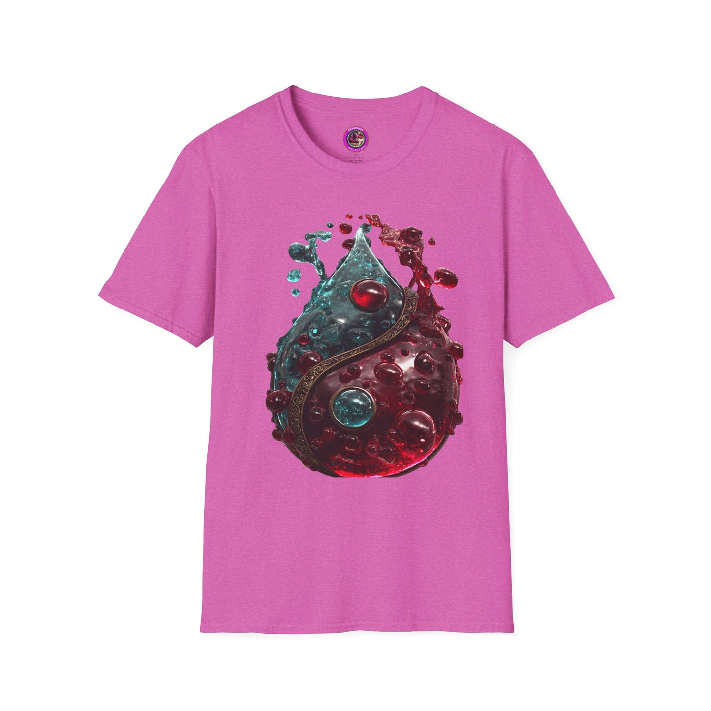 Blood Yin & Yang Unisex Softstyle T-Shirt, Gothic Tee, Dark Grunge Shirt, Alternative Clothing, Emo Top