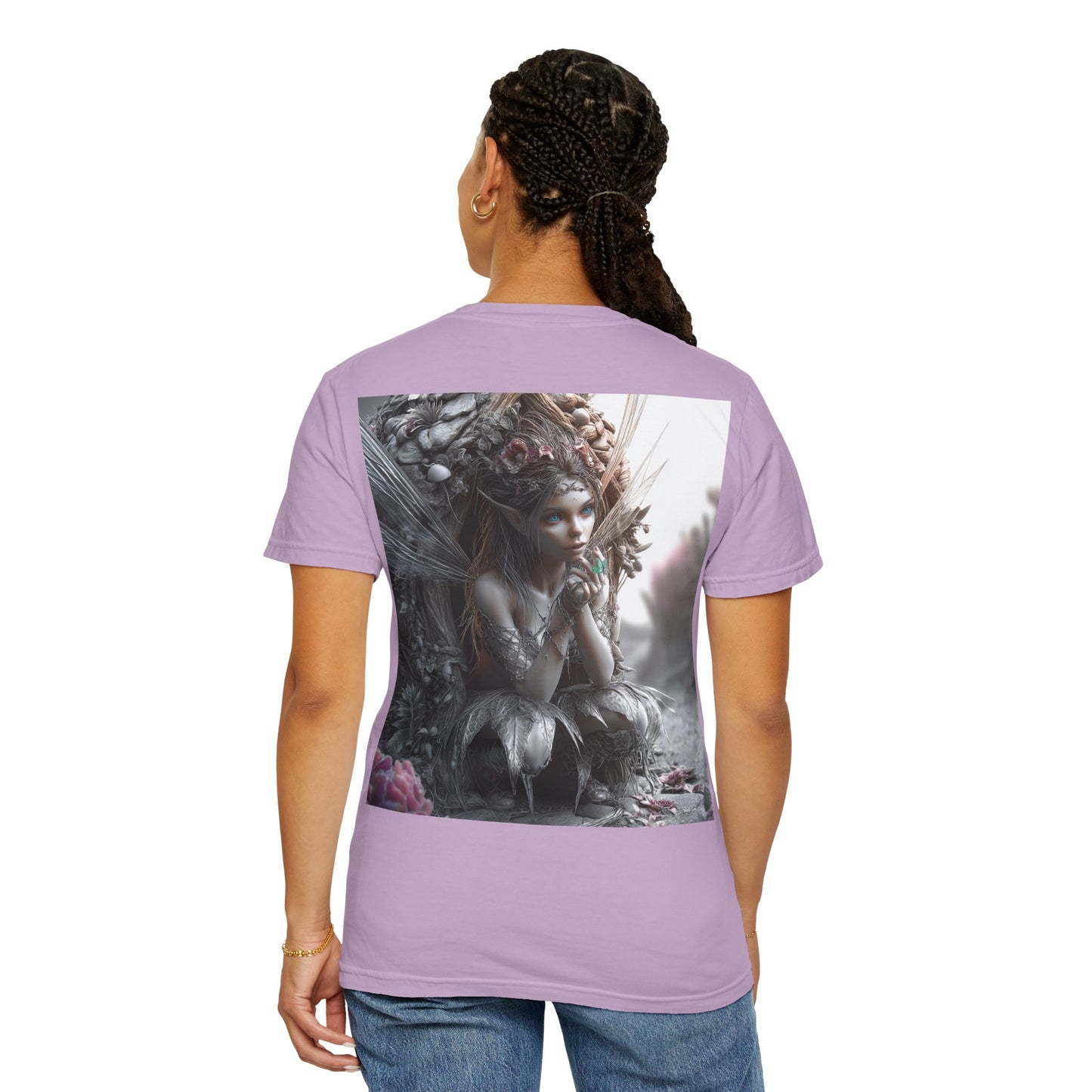 Whimsical Fairy T-shirt, Enchanted Garden Art Tee, Fairy Lover Gift, Unique Fantasy Apparel, Magical Nature Tee