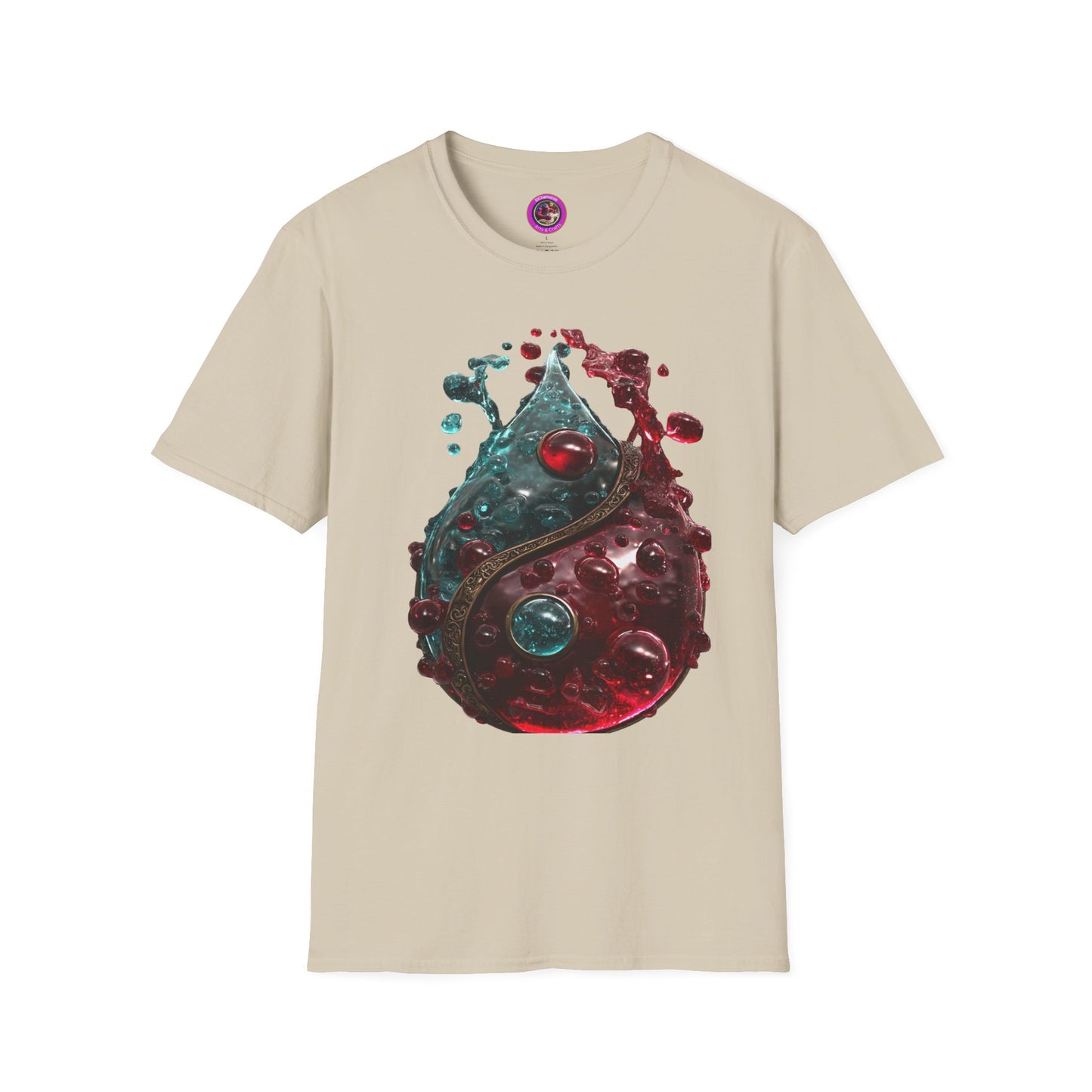 Blood Yin & Yang Unisex Softstyle T-Shirt, Gothic Tee, Dark Grunge Shirt, Alternative Clothing, Emo Top