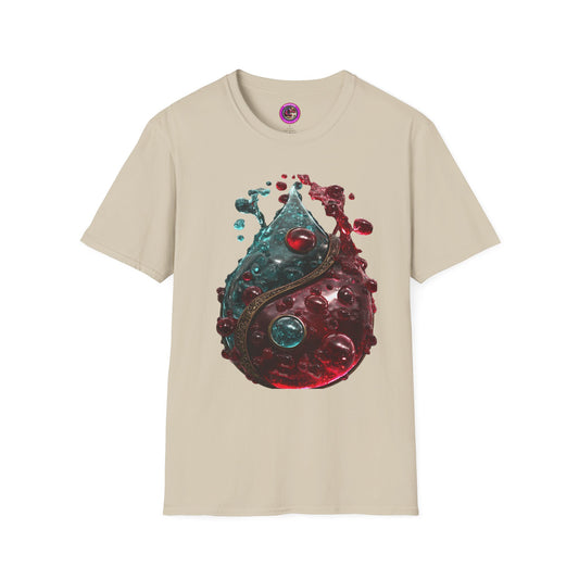 Blood Yin & Yang Unisex Softstyle T-Shirt, Gothic Tee, Dark Grunge Shirt, Alternative Clothing, Emo Top