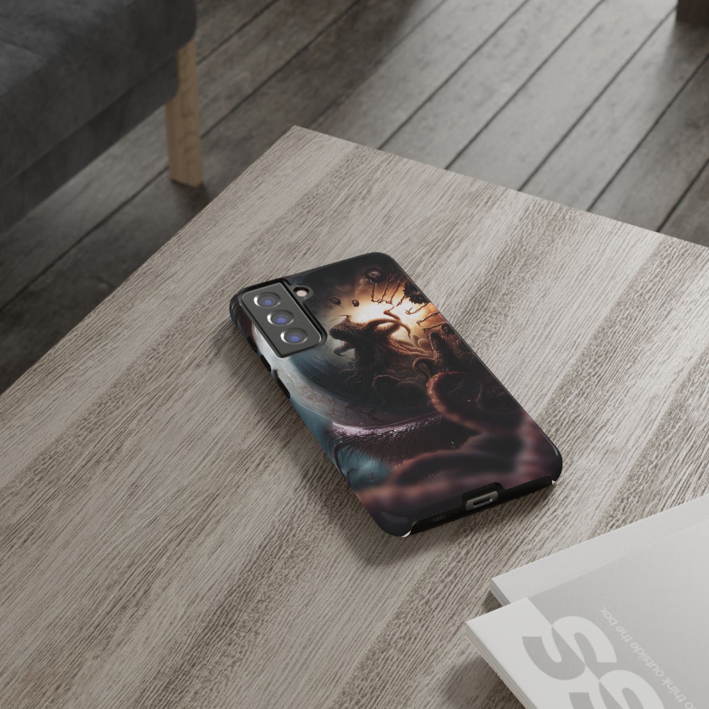 Phone Case: Cosmic Horror Design, Tough Phone Case, Unique Tech Accessory, Gifts for Sci-Fi Lovers, Halloween Decor