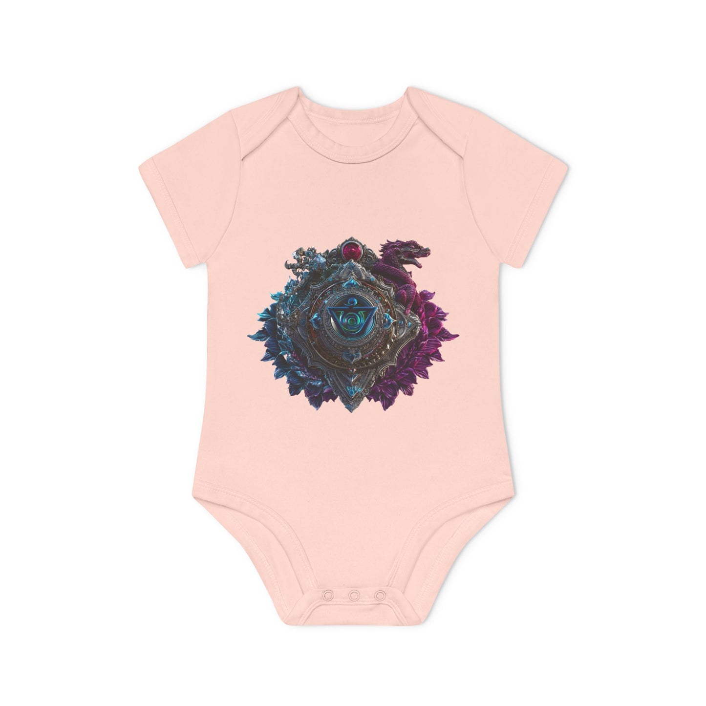 Mystical Baby Bodysuit, Organic Cotton Infant Romper, Spiritual Baby Shower Gift, Unique Newborn Outfit, Chakra Baby Clothing, Eco-Friendly