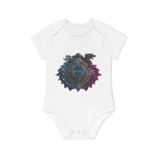 Mystical Baby Bodysuit, Organic Cotton Infant Romper, Spiritual Baby Shower Gift, Unique Newborn Outfit, Chakra Baby Clothing, Eco-Friendly