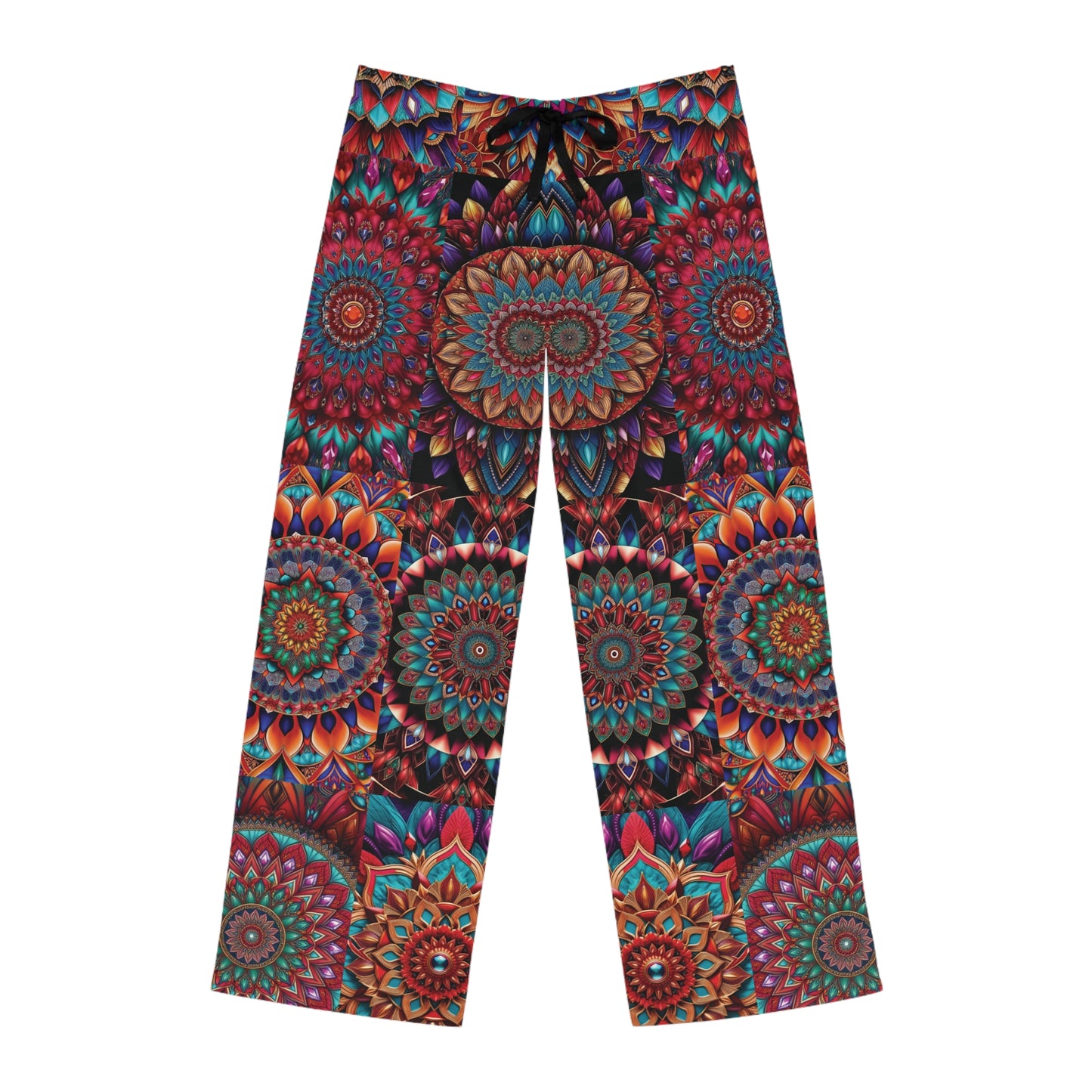 Men's Cozy Bohemian Pajama Pants, Relaxed Mandala Lounge Wear, Perfect for Sleep, Gifts for Him, Fun Home Casual Wear