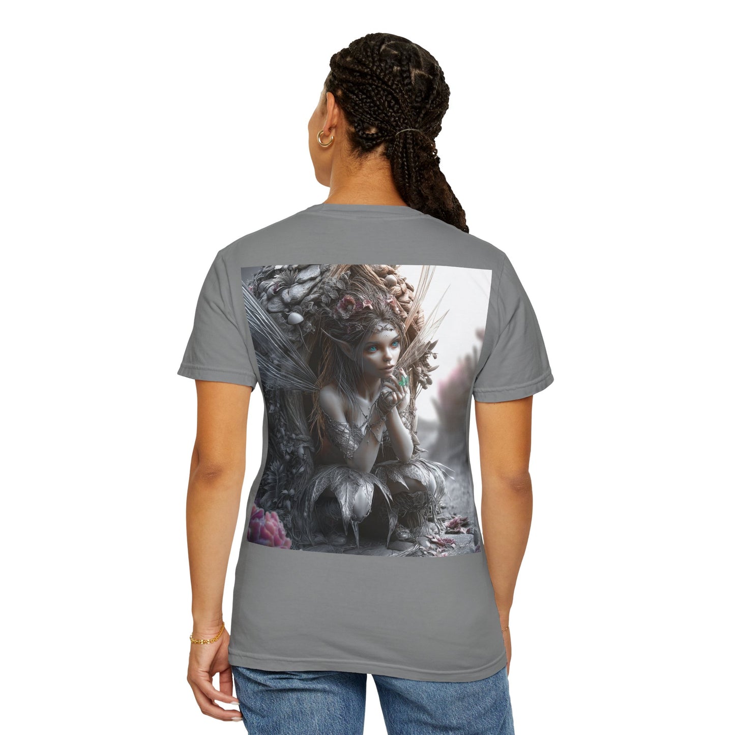 Whimsical Fairy T-shirt, Enchanted Garden Art Tee, Fairy Lover Gift, Unique Fantasy Apparel, Magical Nature Tee