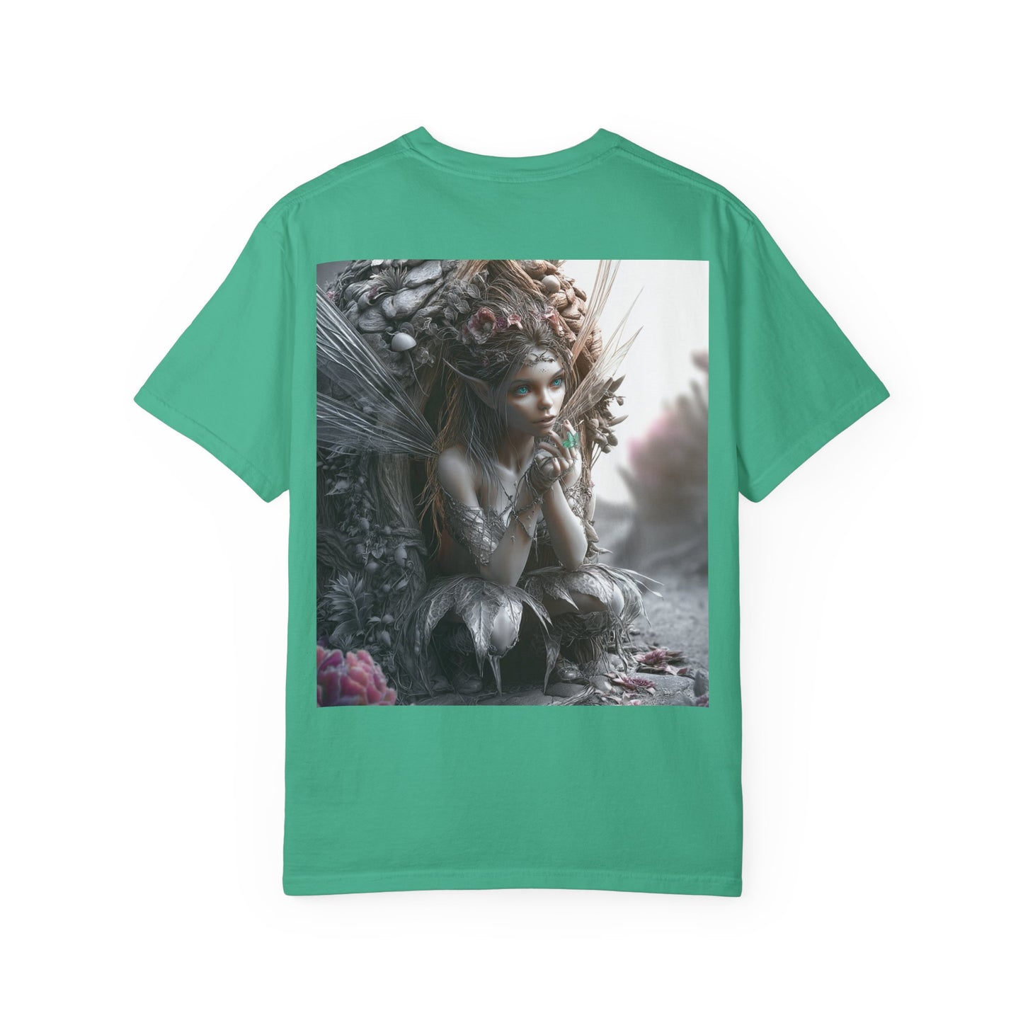 Whimsical Fairy T-shirt, Enchanted Garden Art Tee, Fairy Lover Gift, Unique Fantasy Apparel, Magical Nature Tee
