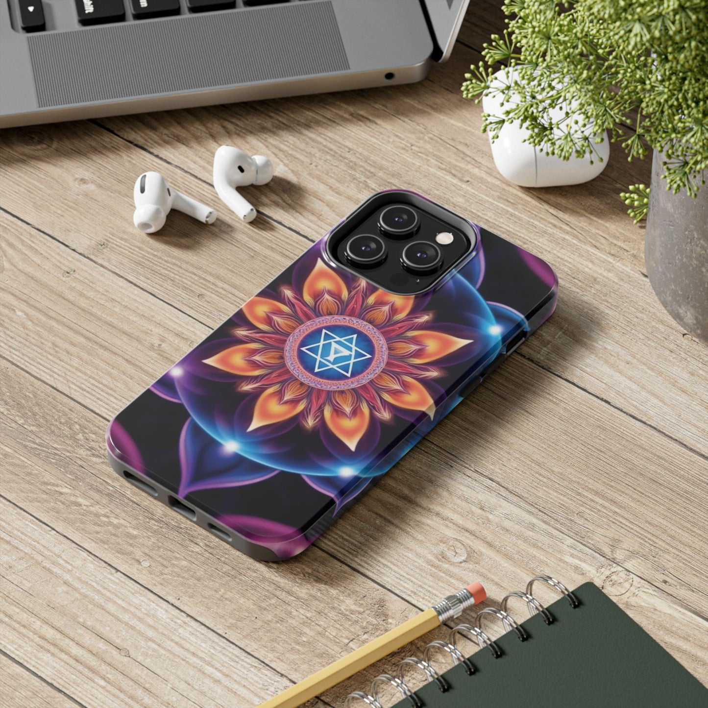 Bohemian Mandala Tough Phone Case | Vibrant Art Design, Protective Cover, Gift for Her, Spiritual Decor, Trendy Phone Accessory