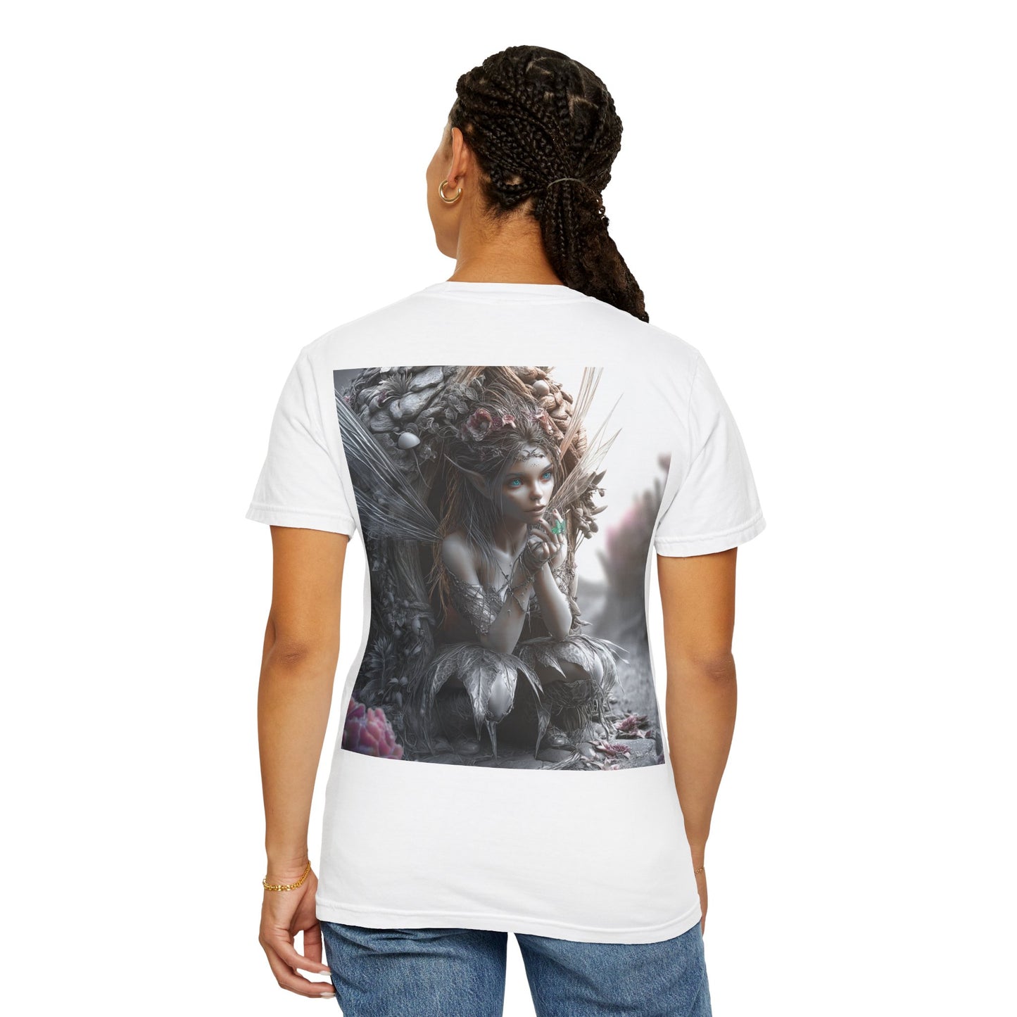 Whimsical Fairy T-shirt, Enchanted Garden Art Tee, Fairy Lover Gift, Unique Fantasy Apparel, Magical Nature Tee
