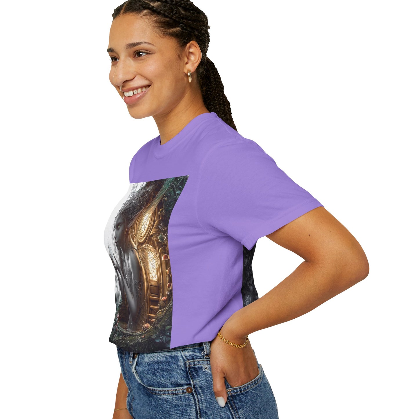 Whimsical Fairy T-shirt, Enchanted Garden Art Tee, Fairy Lover Gift, Unique Fantasy Apparel, Magical Nature Tee