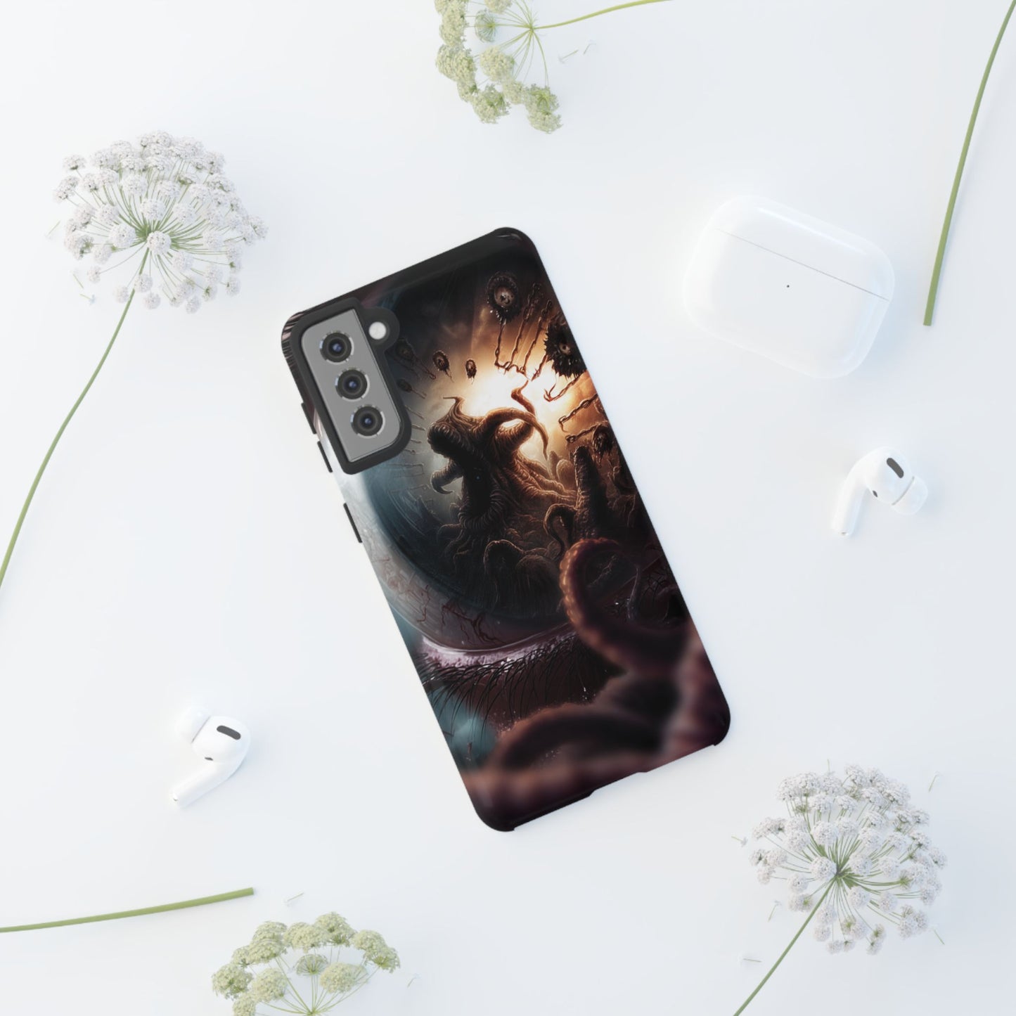 Phone Case: Cosmic Horror Design, Tough Phone Case, Unique Tech Accessory, Gifts for Sci-Fi Lovers, Halloween Decor