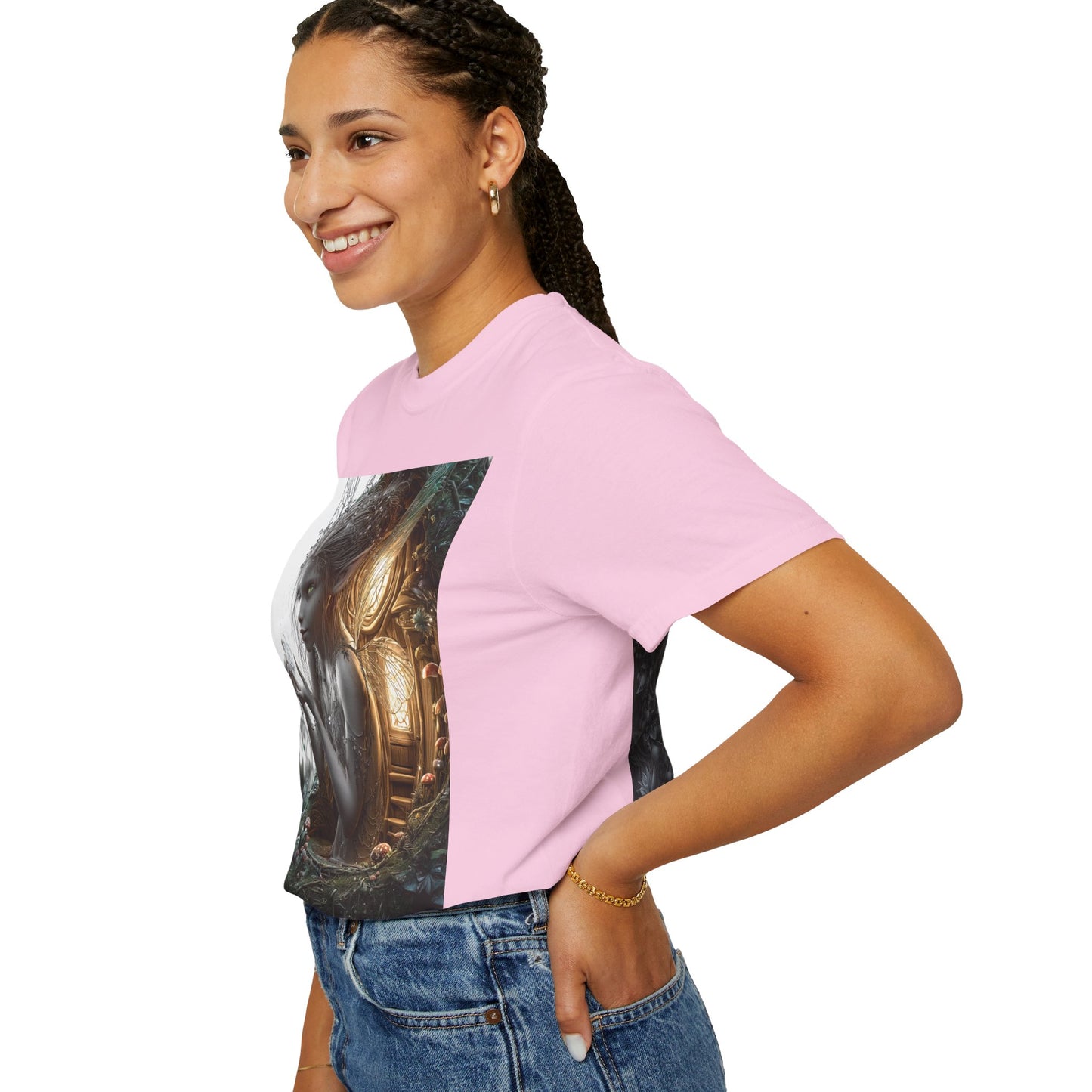 Whimsical Fairy T-shirt, Enchanted Garden Art Tee, Fairy Lover Gift, Unique Fantasy Apparel, Magical Nature Tee
