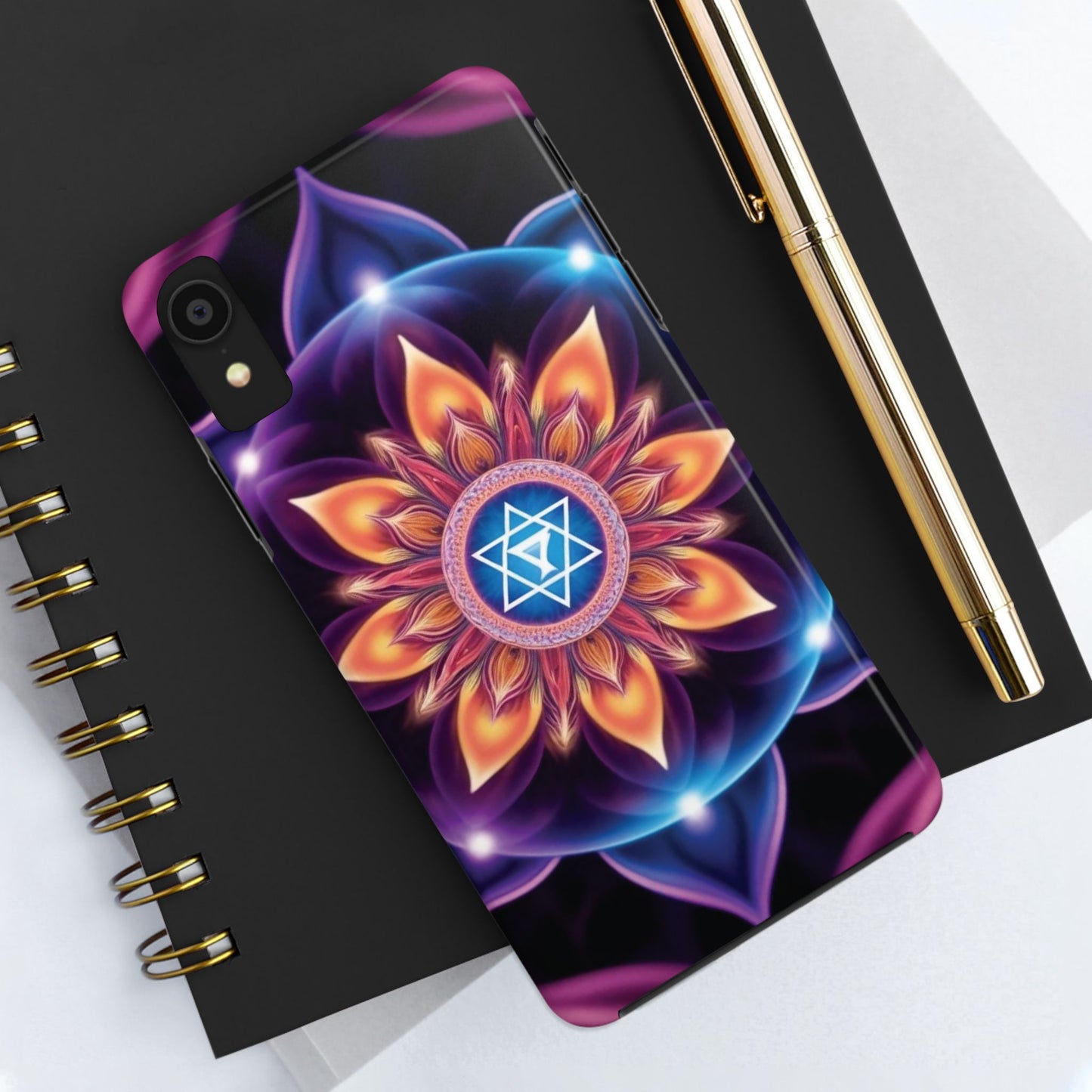 Bohemian Mandala Tough Phone Case | Vibrant Art Design, Protective Cover, Gift for Her, Spiritual Decor, Trendy Phone Accessory
