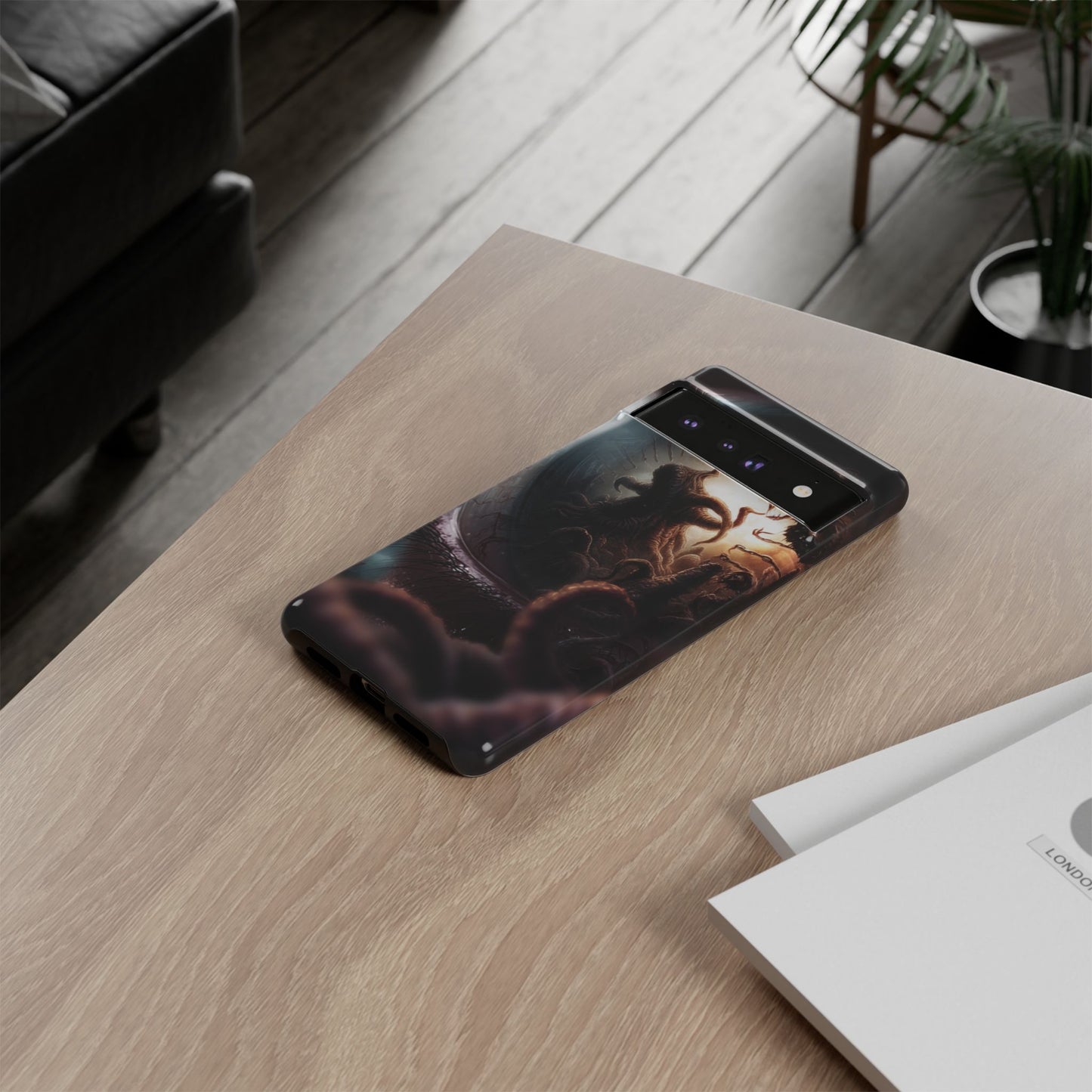 Phone Case: Cosmic Horror Design, Tough Phone Case, Unique Tech Accessory, Gifts for Sci-Fi Lovers, Halloween Decor