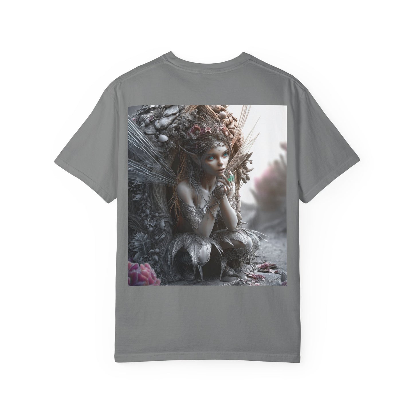 Whimsical Fairy T-shirt, Enchanted Garden Art Tee, Fairy Lover Gift, Unique Fantasy Apparel, Magical Nature Tee