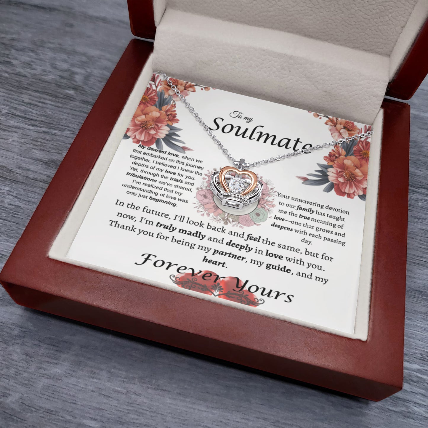 Soulmate Crown Pendant Necklace