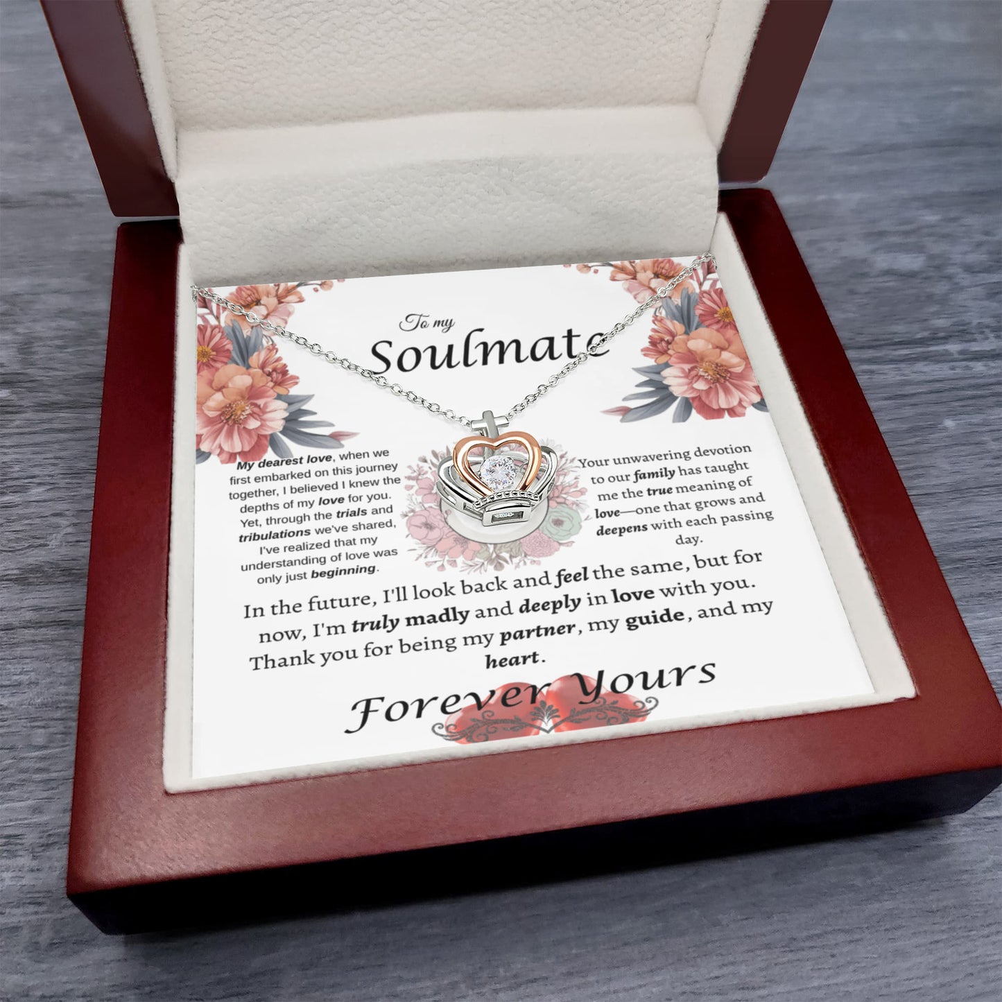 Soulmate Crown Pendant Necklace