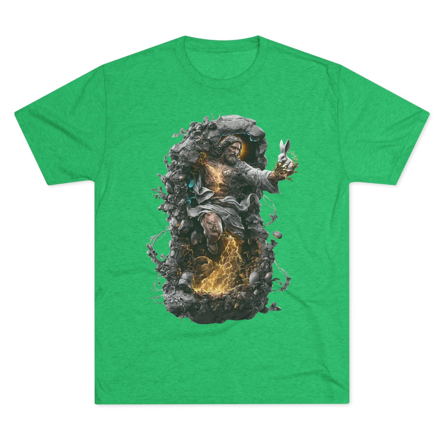 Electric Fantasy Tri-Blend Tee, Graphic Tee, Unisex T-Shirt, Artistic Crew Shirt, Gift for Gamers, Unique Fashion Statement