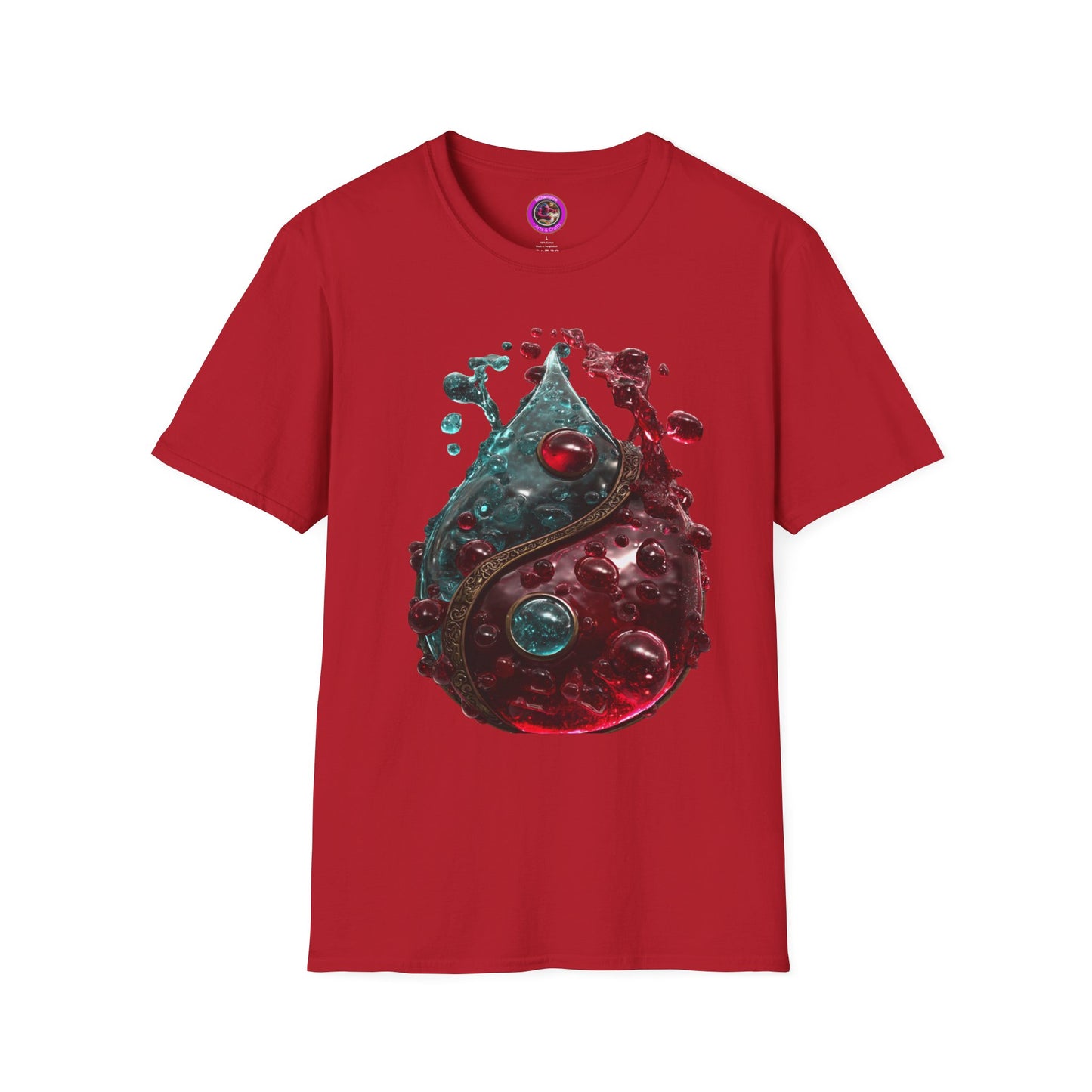 Blood Yin & Yang Unisex Softstyle T-Shirt, Gothic Tee, Dark Grunge Shirt, Alternative Clothing, Emo Top