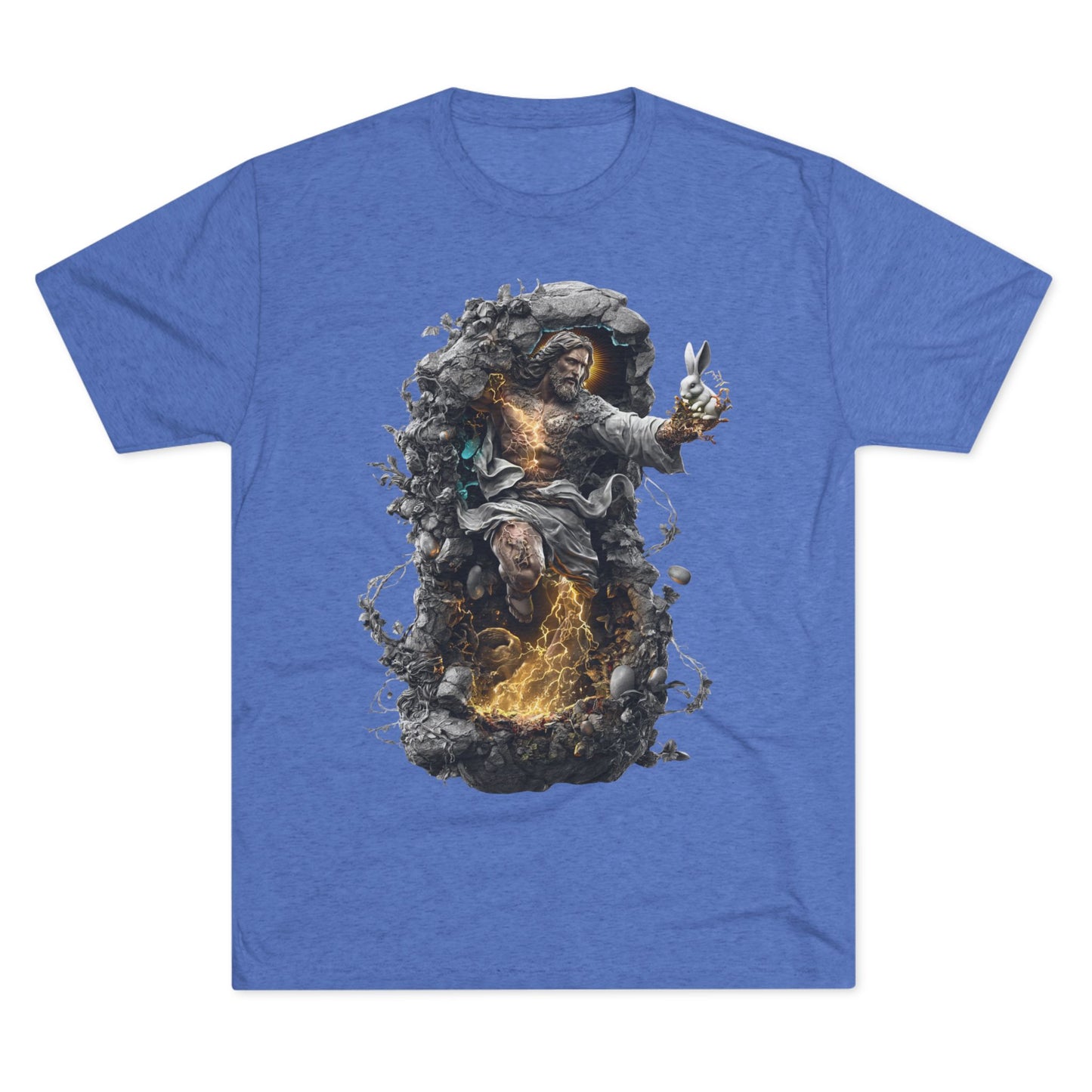 Electric Fantasy Tri-Blend Tee, Graphic Tee, Unisex T-Shirt, Artistic Crew Shirt, Gift for Gamers, Unique Fashion Statement