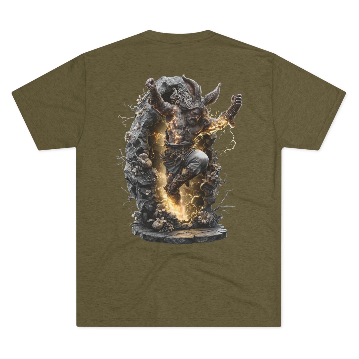 Electric Fantasy Tri-Blend Tee, Graphic Tee, Unisex T-Shirt, Artistic Crew Shirt, Gift for Gamers, Unique Fashion Statement