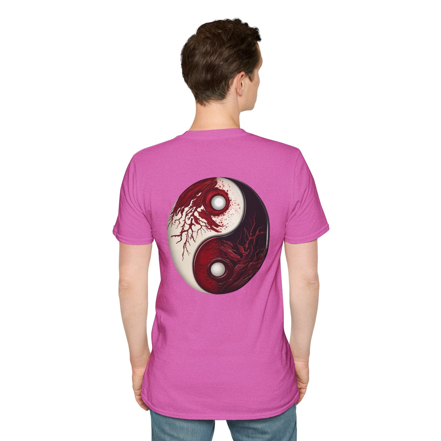Blood Yin & Yang Unisex Softstyle T-Shirt, Gothic Tee, Dark Grunge Shirt, Alternative Clothing, Emo Top