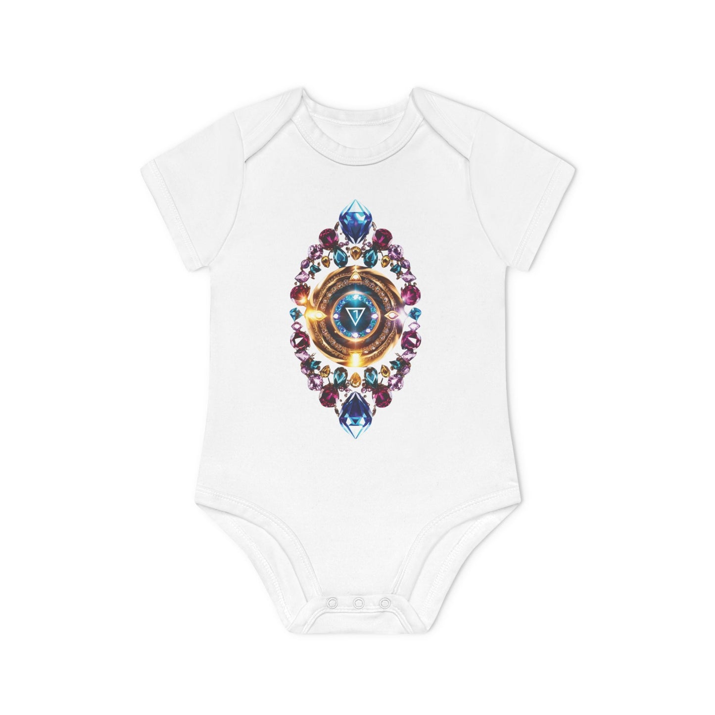 Mystic Chakra Bodysuit, Baby Organic Romper, Newborn Outfit Gift, Spiritual Infant Clothes, Gender Neutral Baby Shower Present