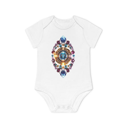 Mystic Chakra Bodysuit, Baby Organic Romper, Newborn Outfit Gift, Spiritual Infant Clothes, Gender Neutral Baby Shower Present